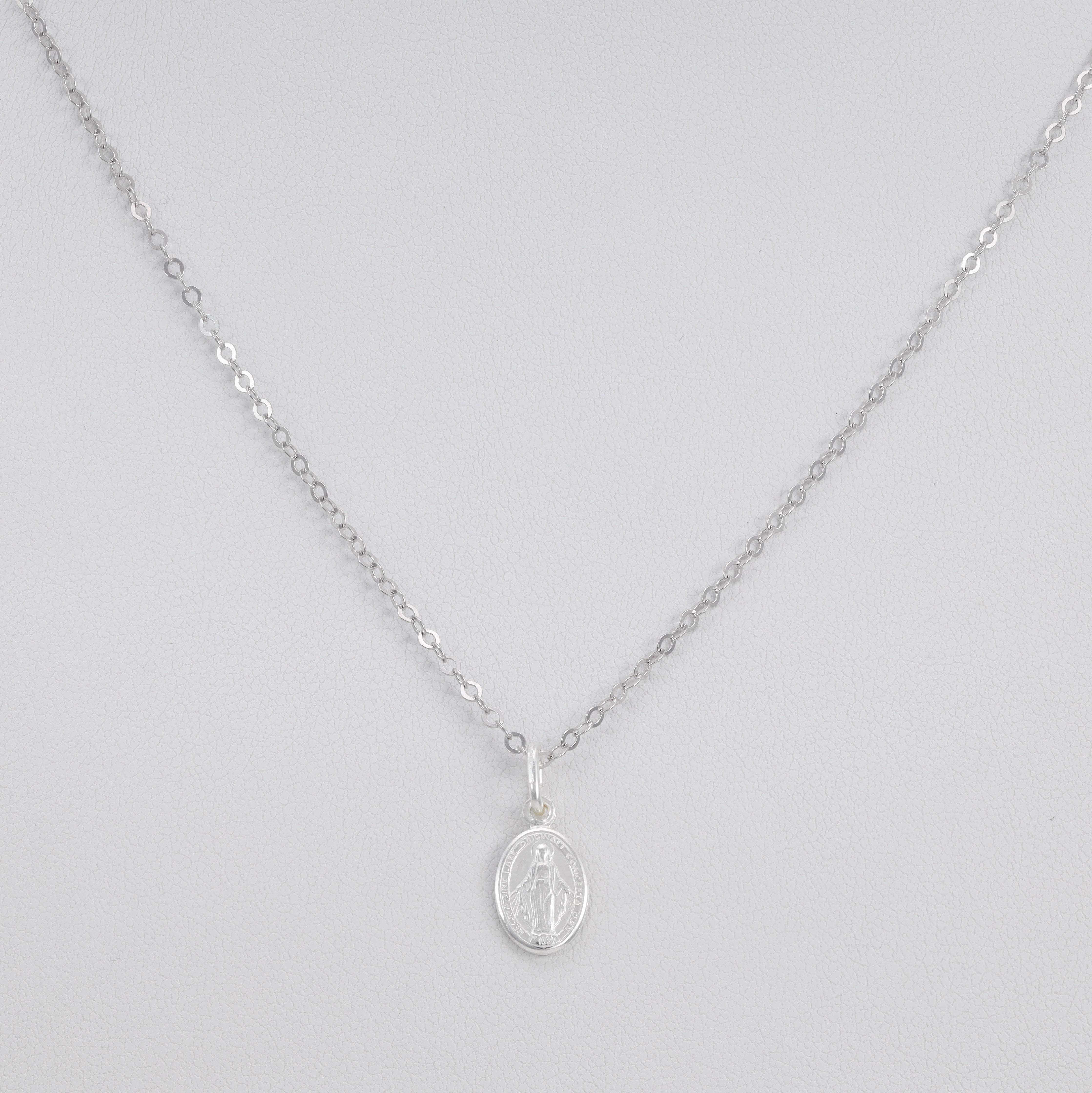 Women's anchor chain with Holy Mary pendant made of 925 Sterling silver