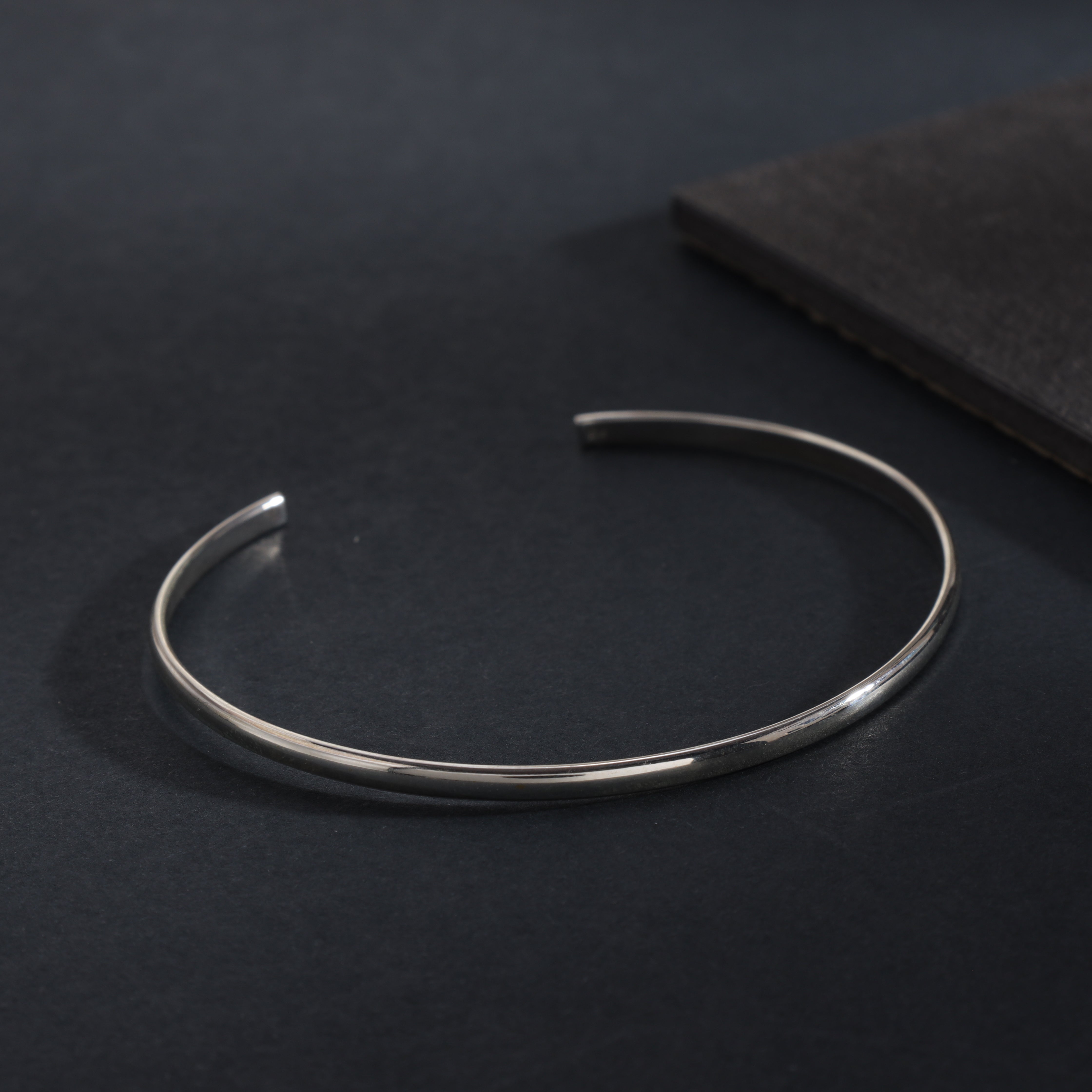 Bangle Bracelet 3mm wide made of 925 Sterling Silver 