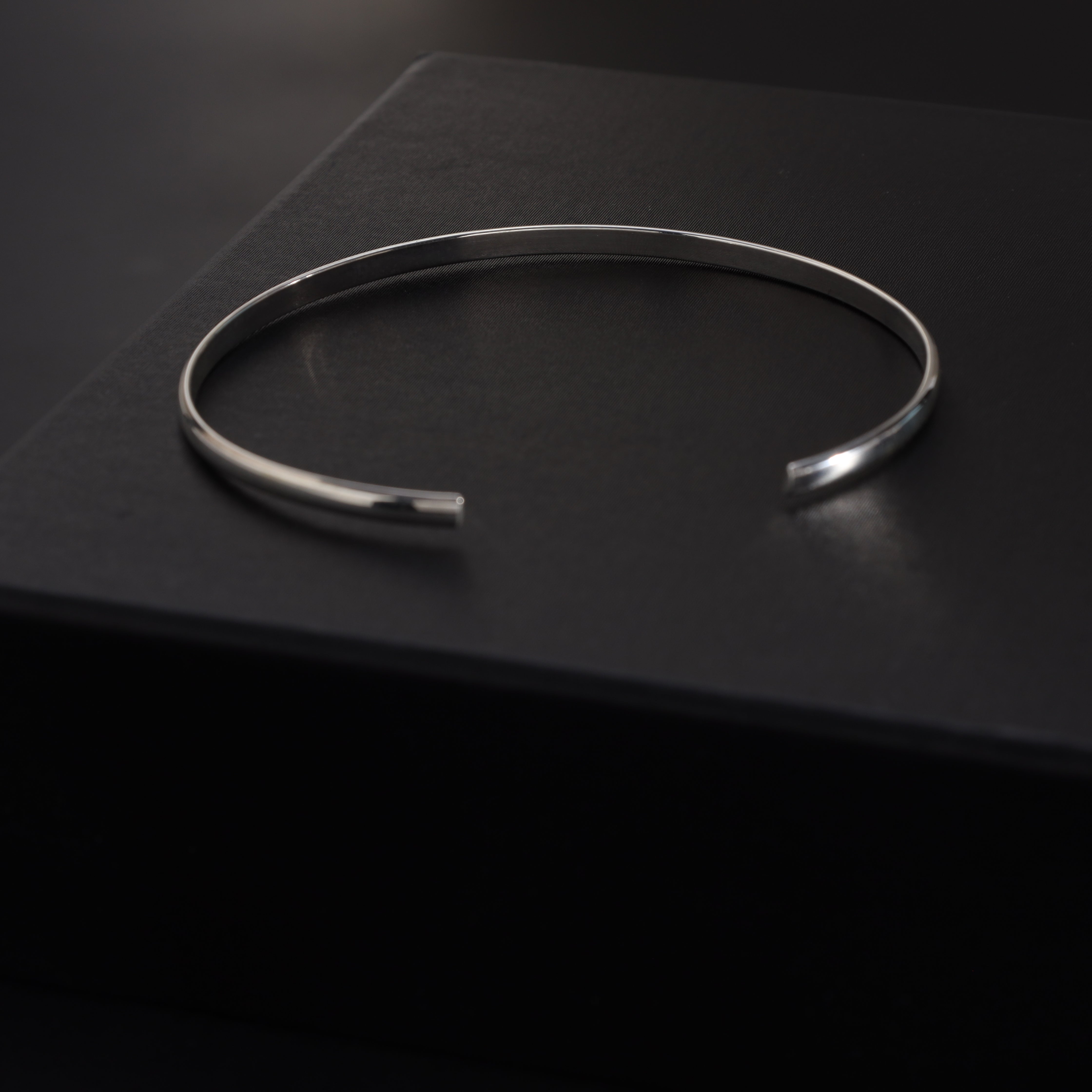 Bangle Bracelet 3mm wide made of 925 Sterling Silver 