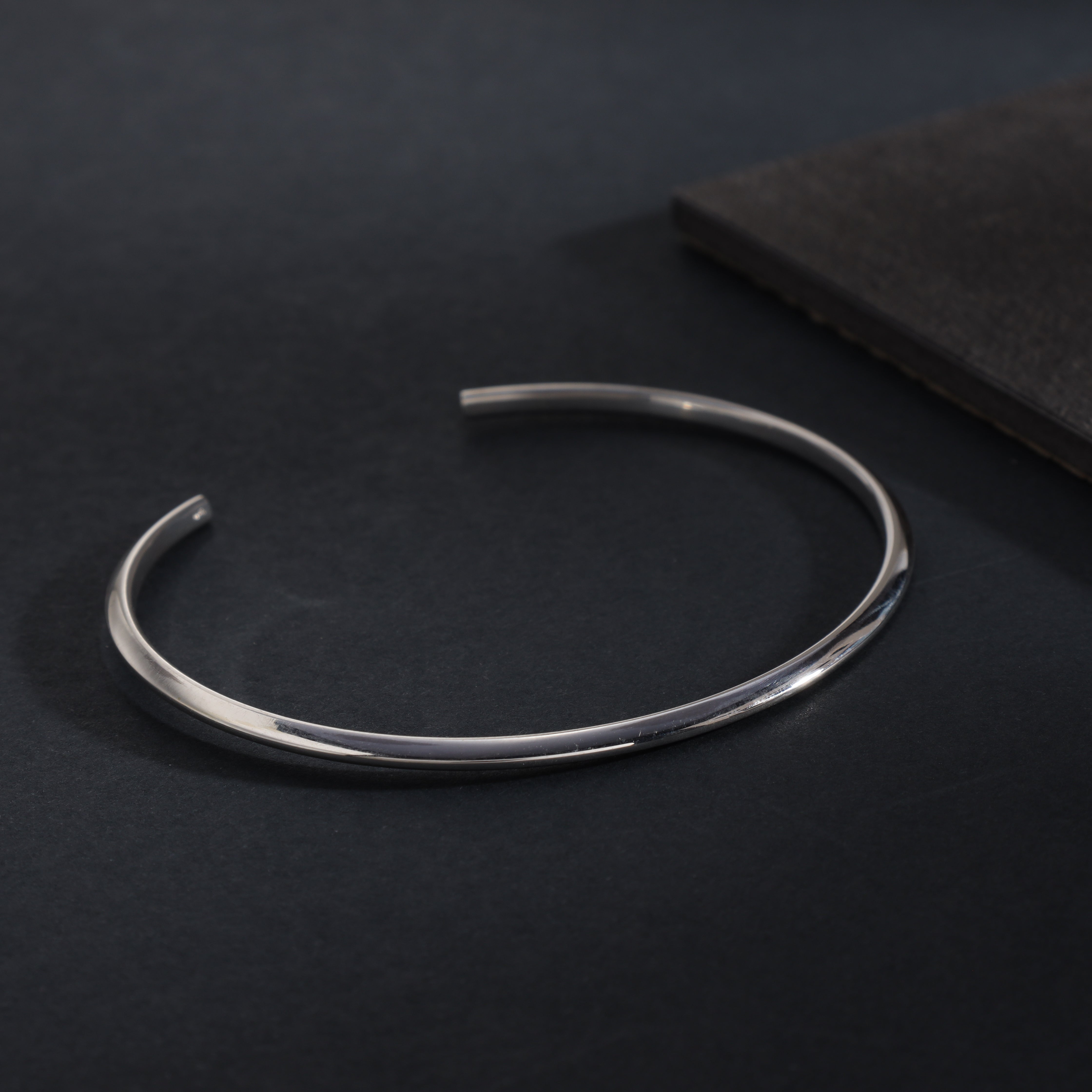 Bangle Bracelet 3mm wide made of 925 Sterling Silver 