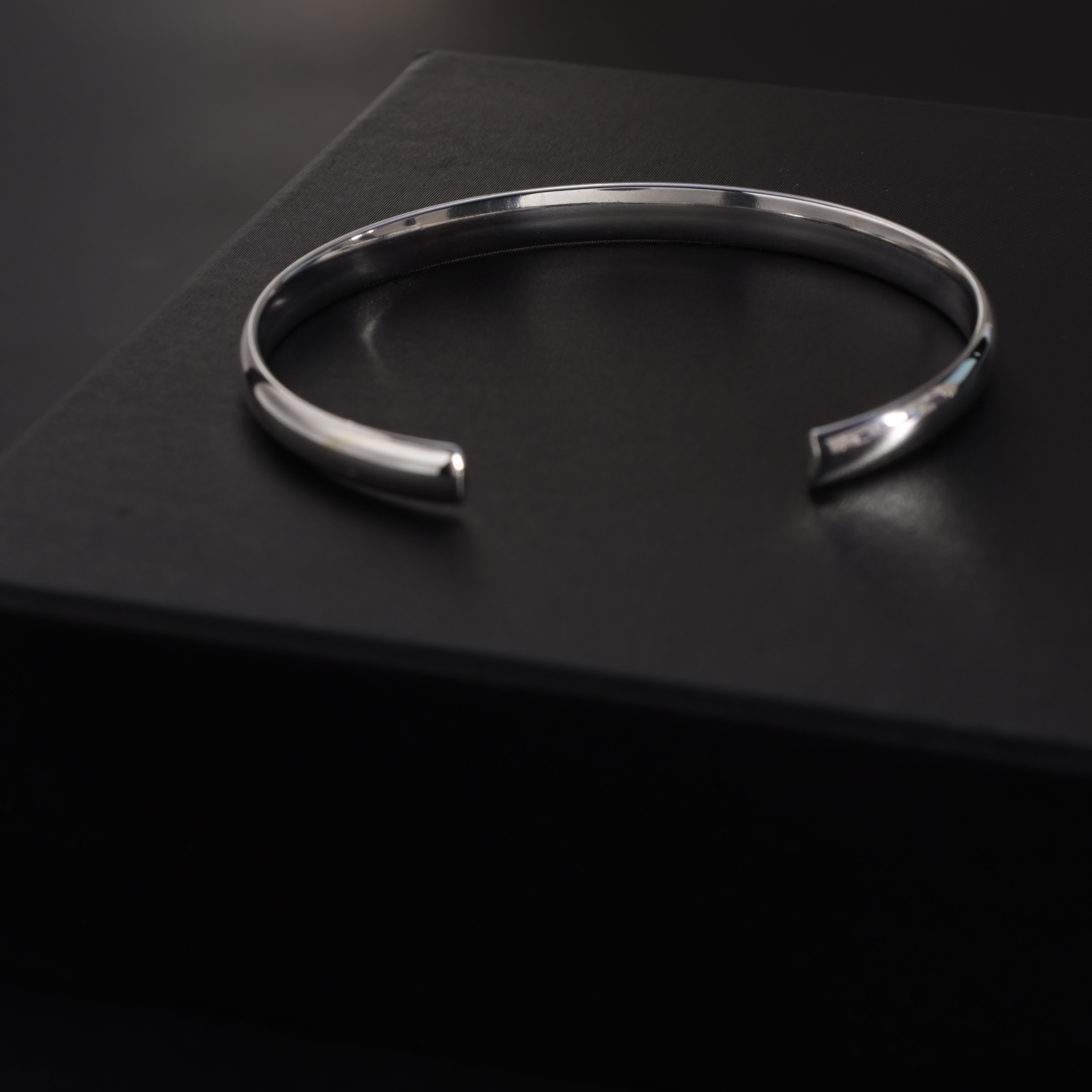 Bangle Bracelet 6mm wide made of 925 Sterling Silver 