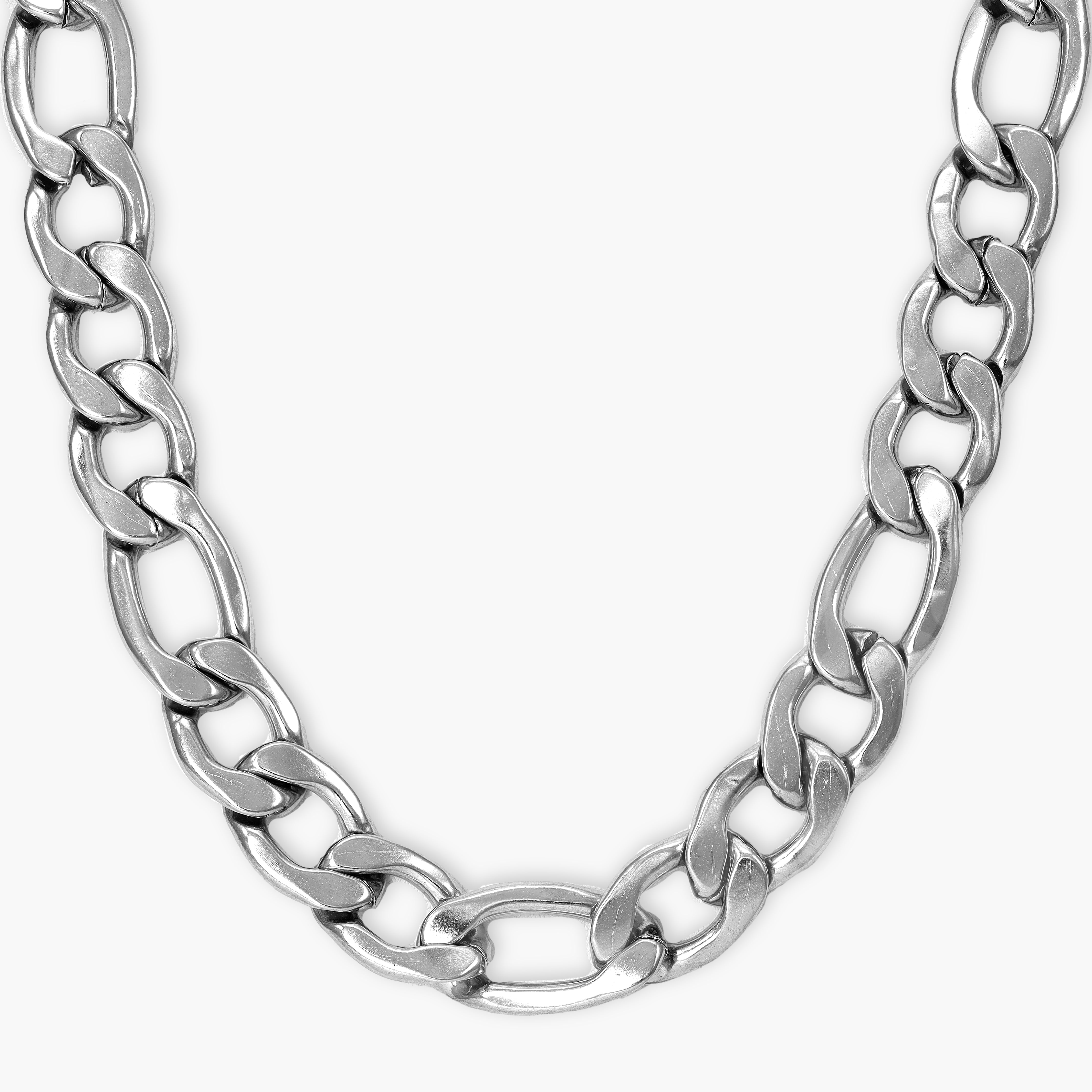 Solid 15mm Figaro chain made of stainless steel