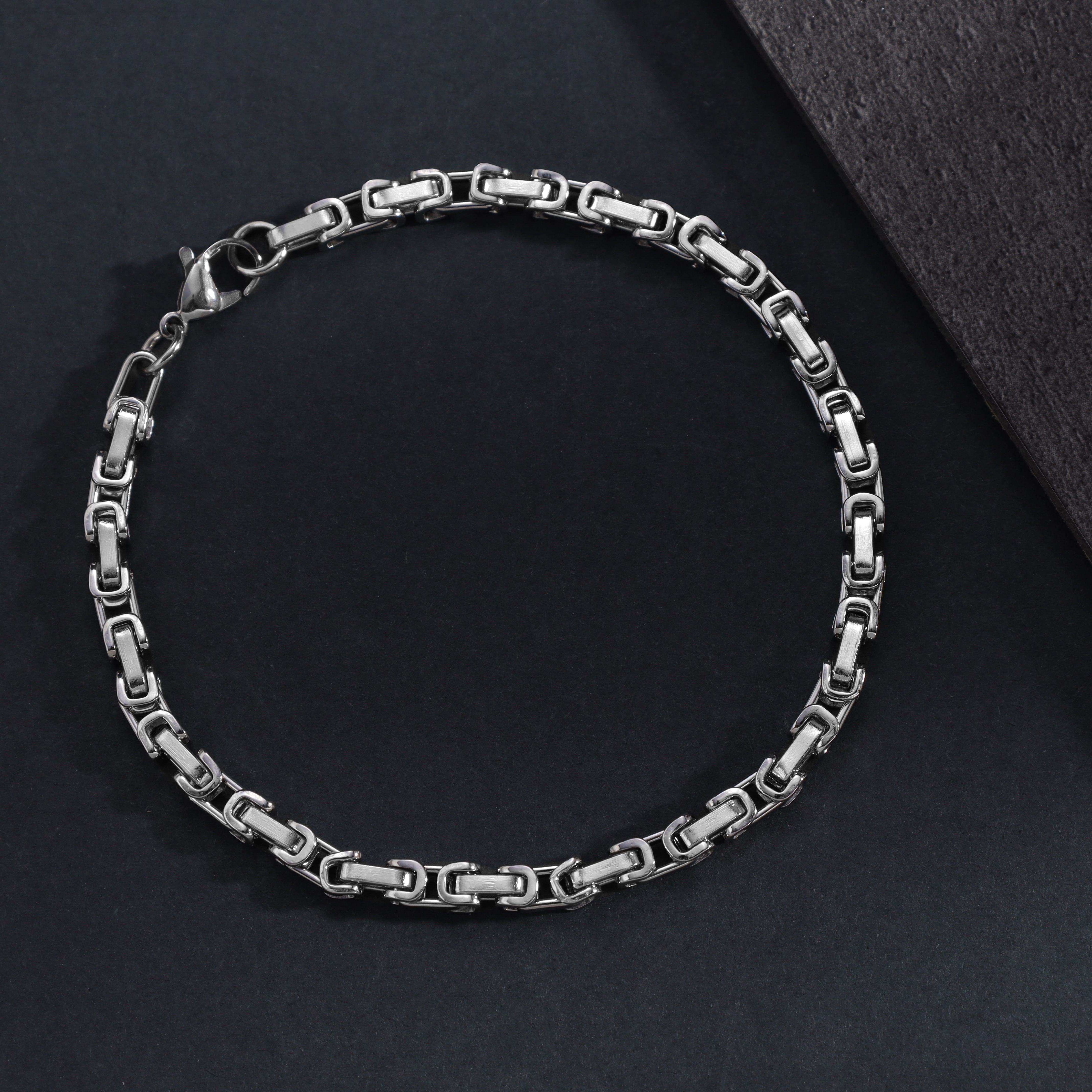 4mm King's Chain Bracelet made of stainless steel 