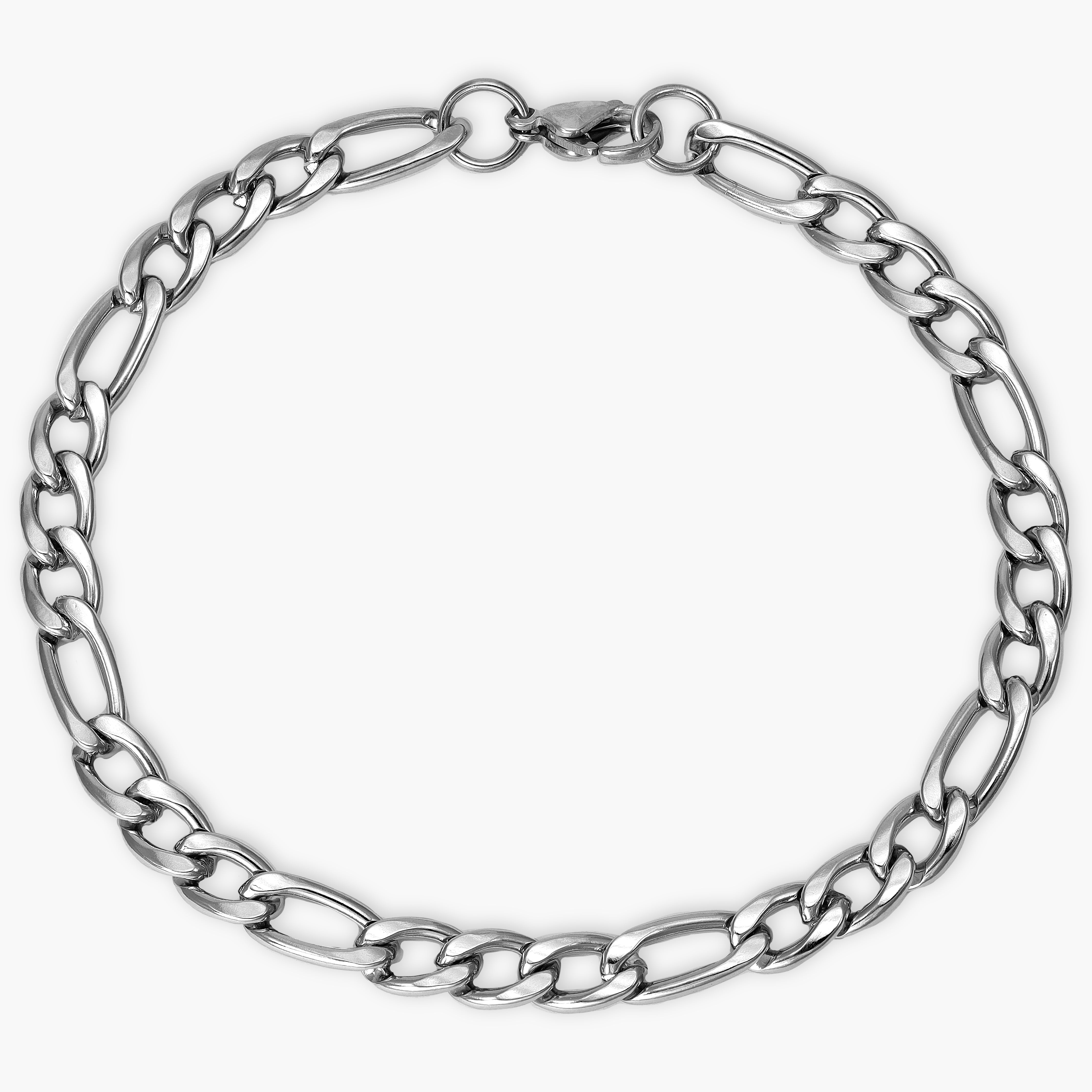 6mm Figaro chain bracelet made of stainless steel 