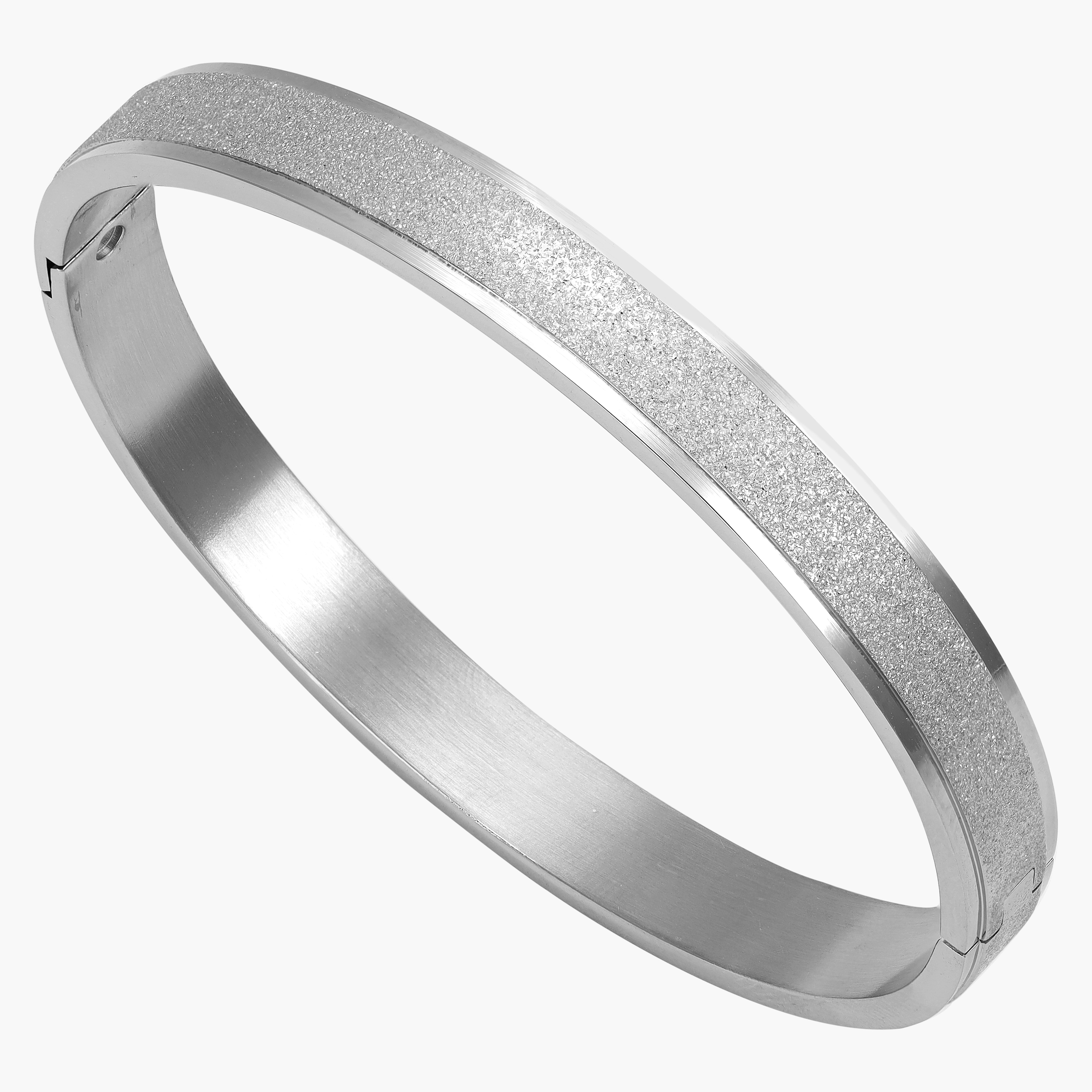 Bangle bracelet 8mm wide made of stainless steel 