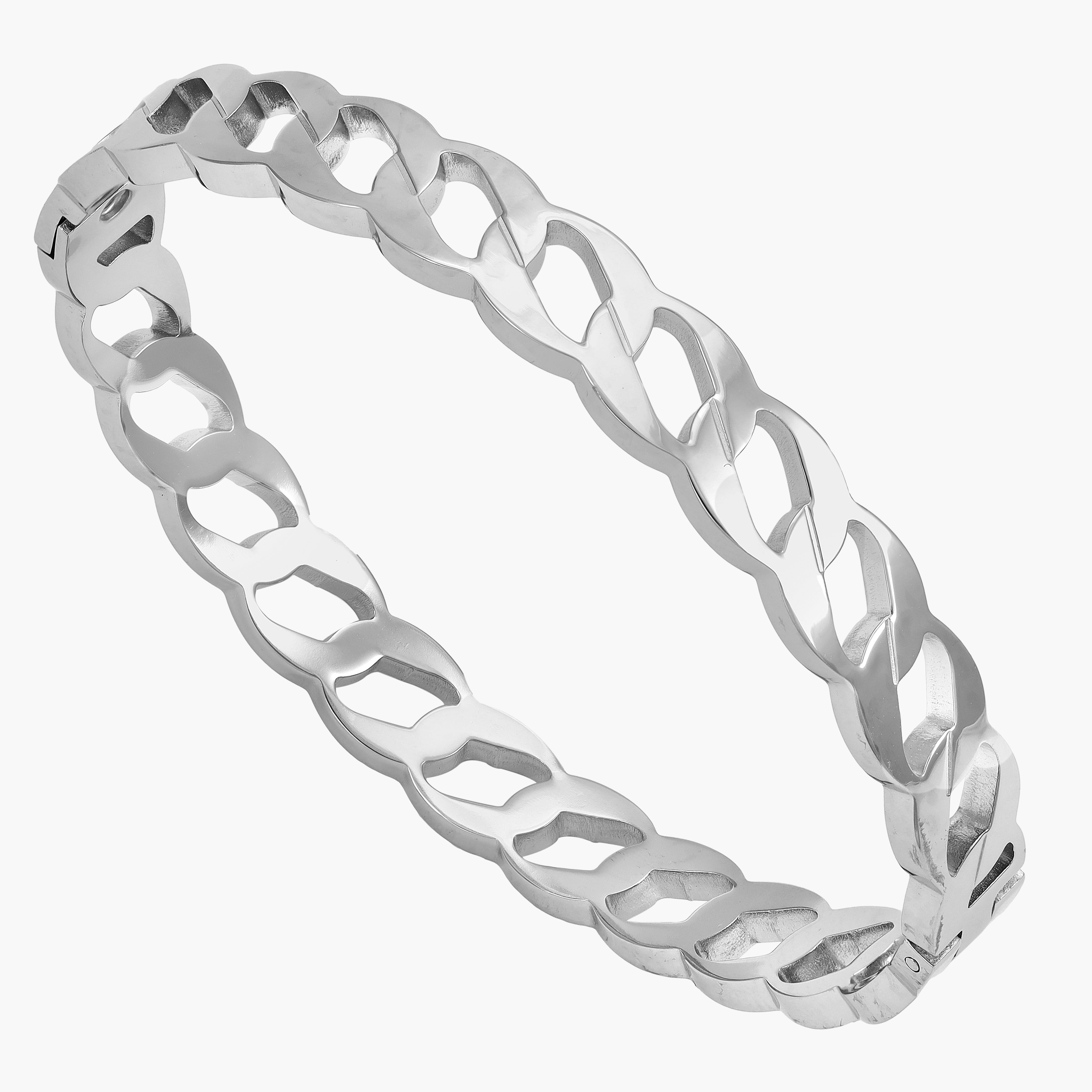 8mm bangle curb chain bracelet made of stainless steel 