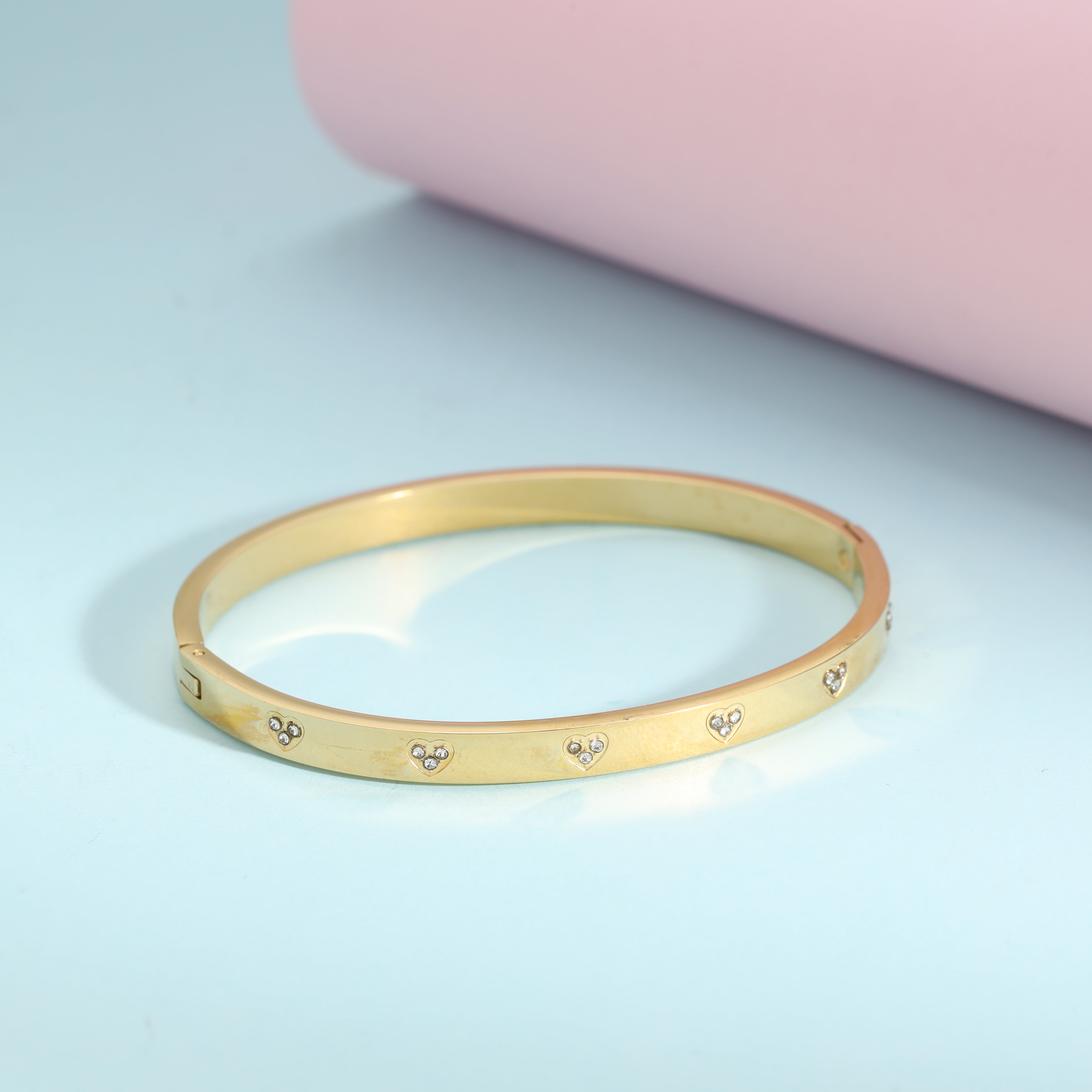 5mm Damen Armreifen Armband aus Edelstahl 18K Vergoldet - Taipan Schmuck