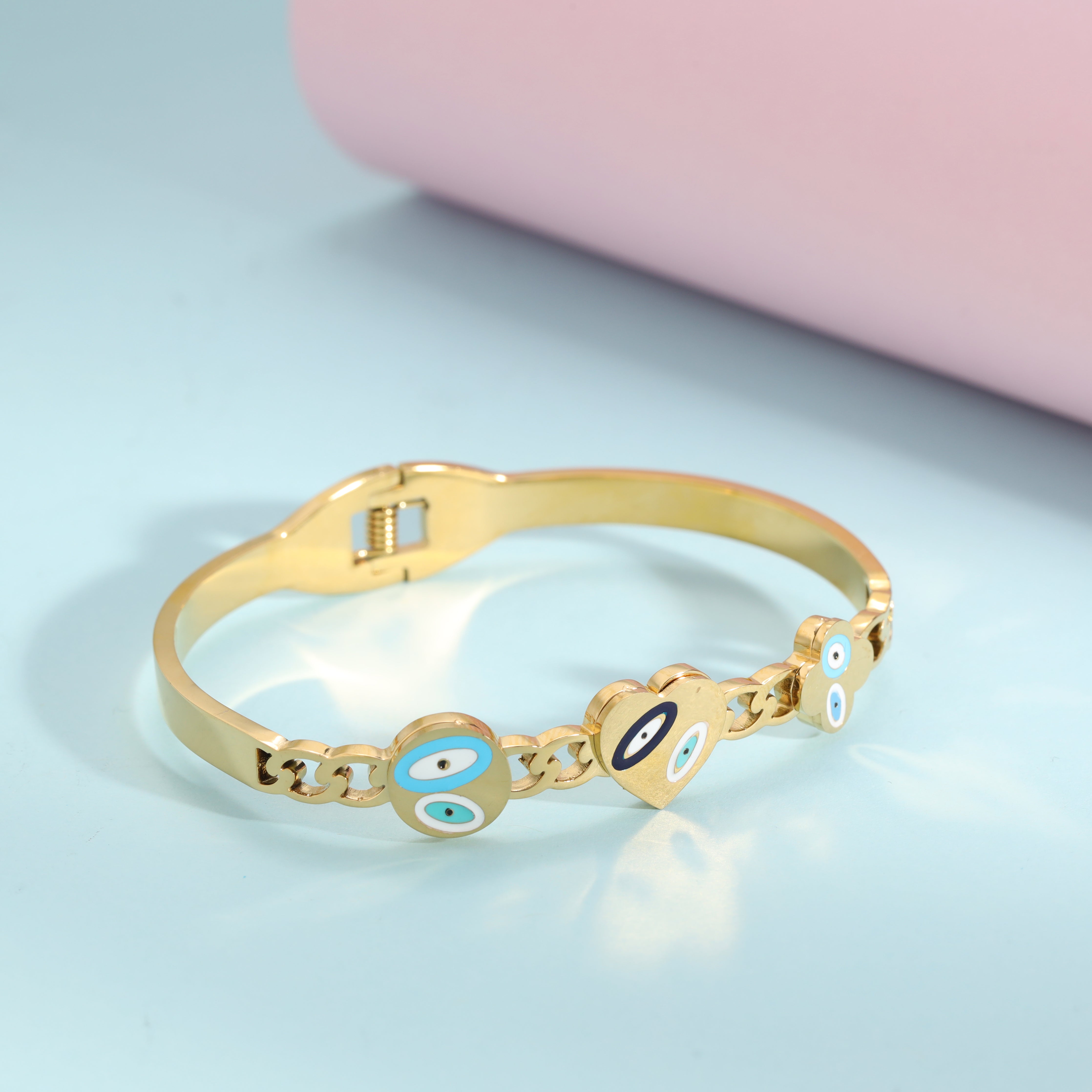 5mm Damen Armreifen Armband aus Edelstahl 18K Vergoldet - Taipan Schmuck