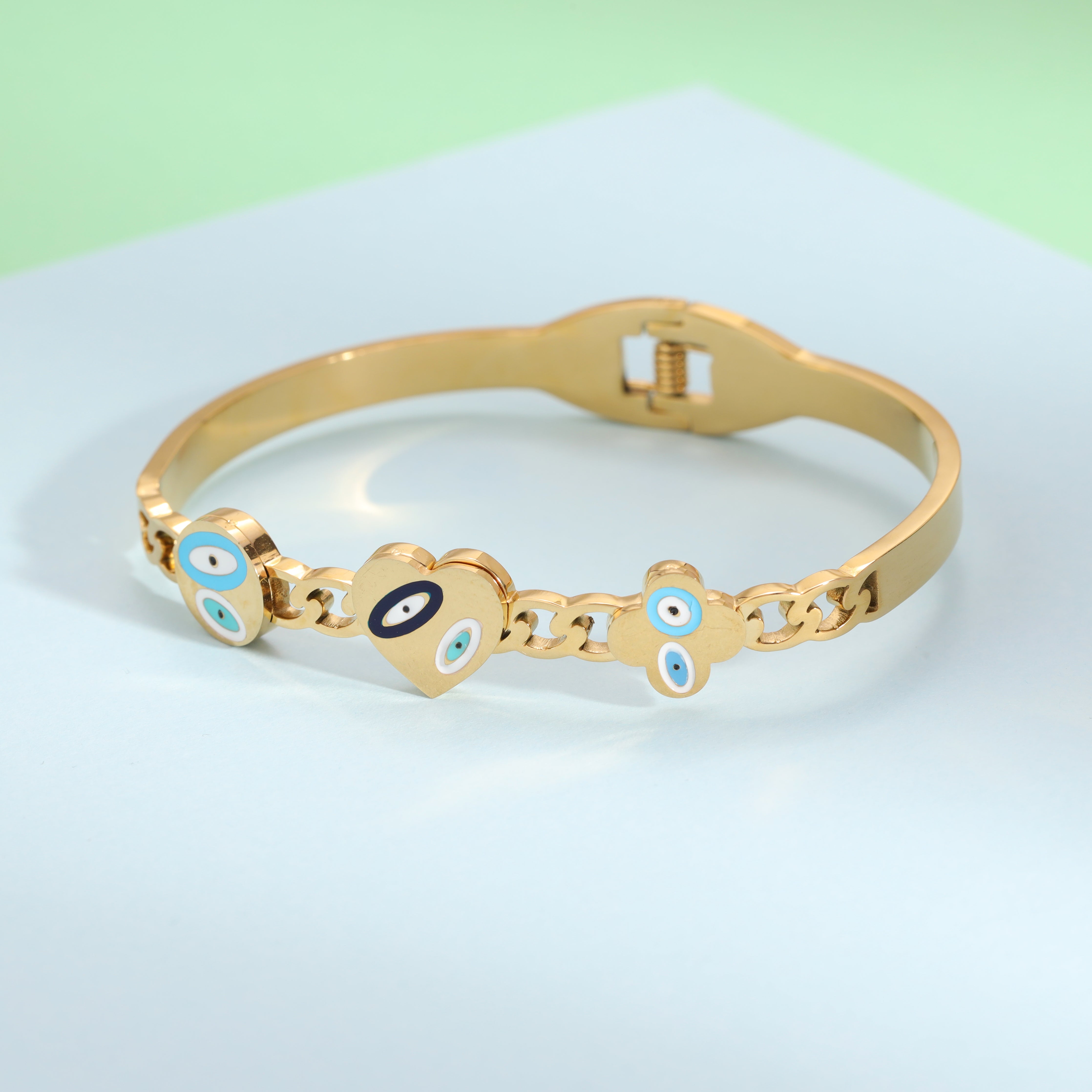 5mm Damen Armreifen Armband aus Edelstahl 18K Vergoldet - Taipan Schmuck