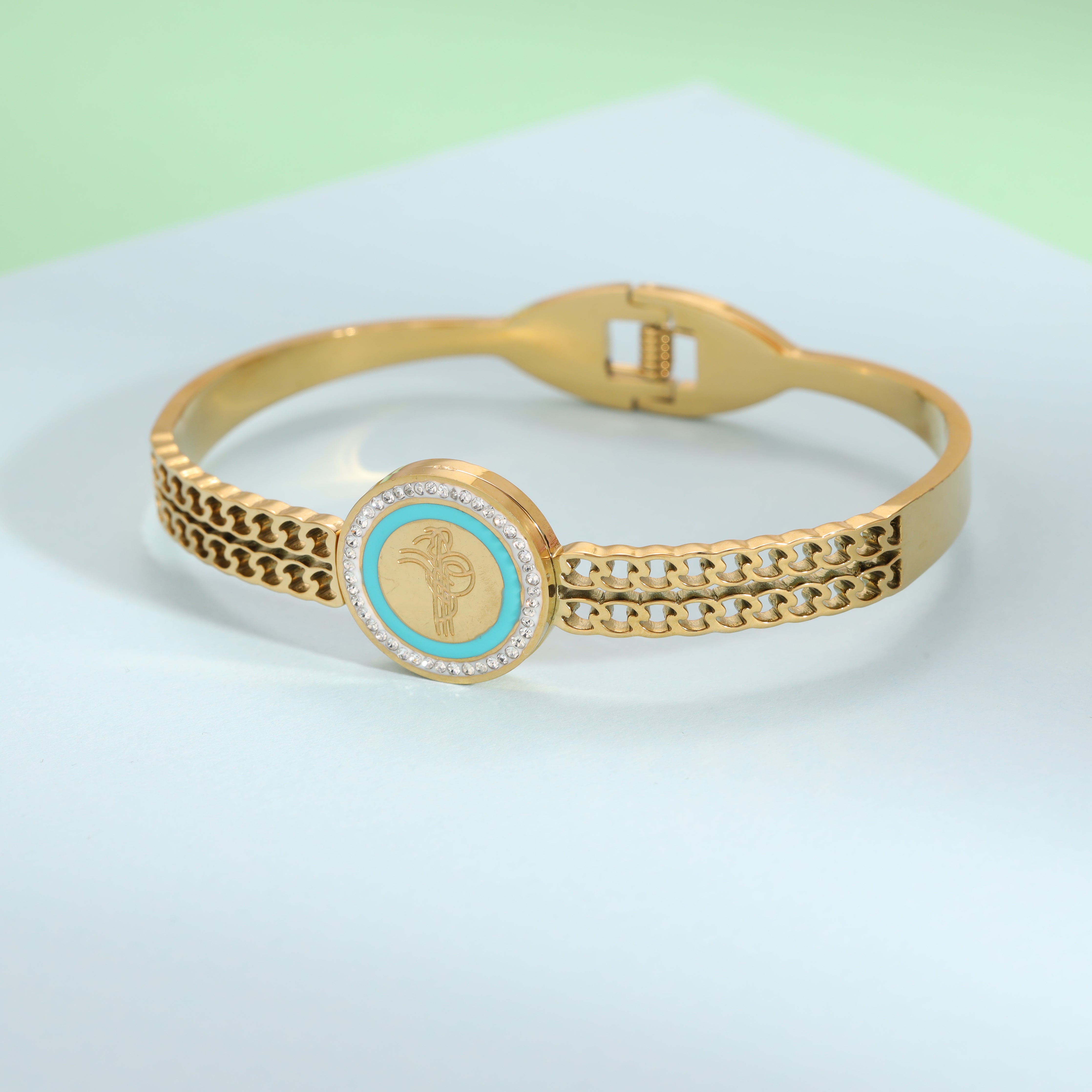 5mm Damen Armreifen Armband aus Edelstahl 18K Vergoldet - Taipan Schmuck