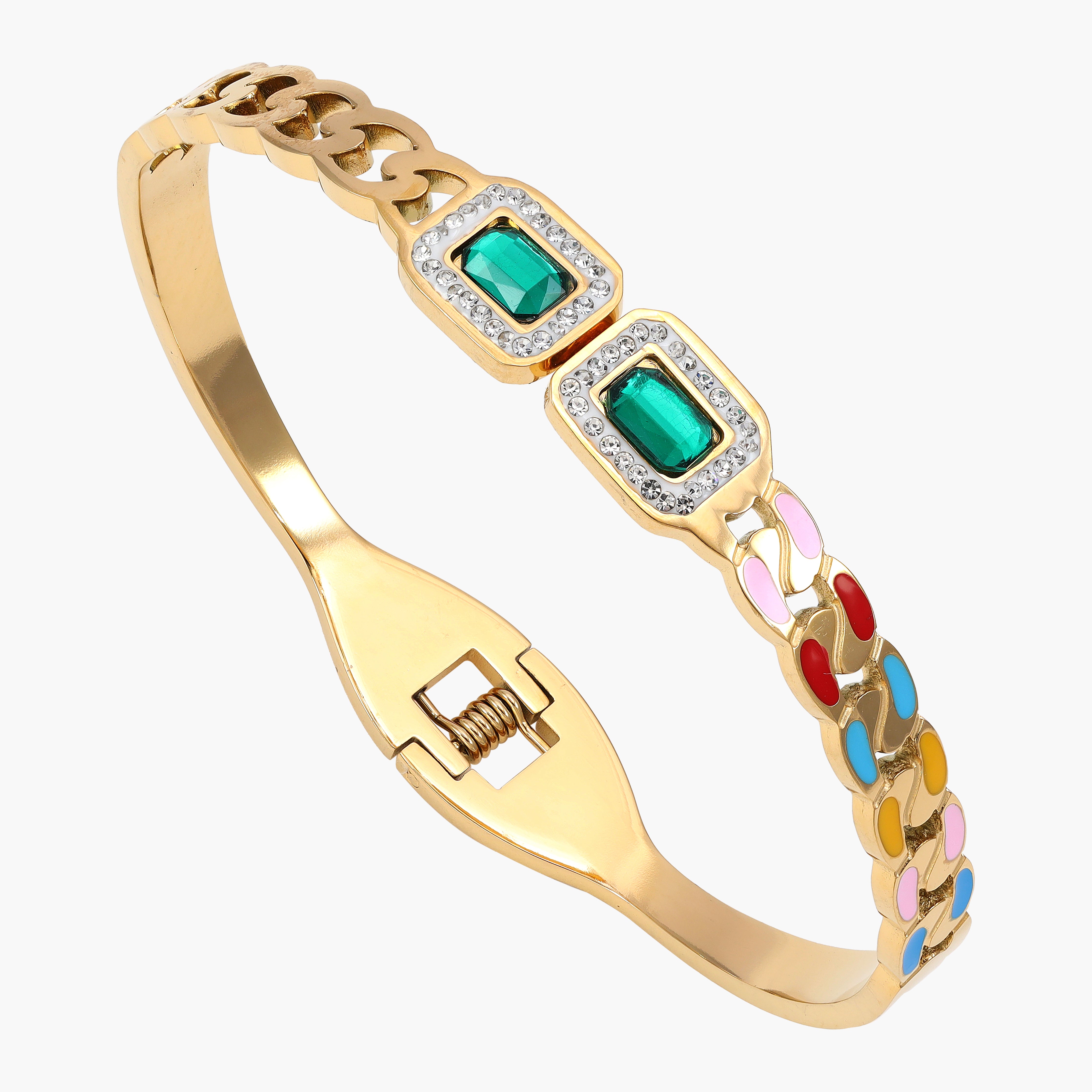 6mm Damen Armreifen Armband aus Edelstahl 18K Vergoldet - Taipan Schmuck