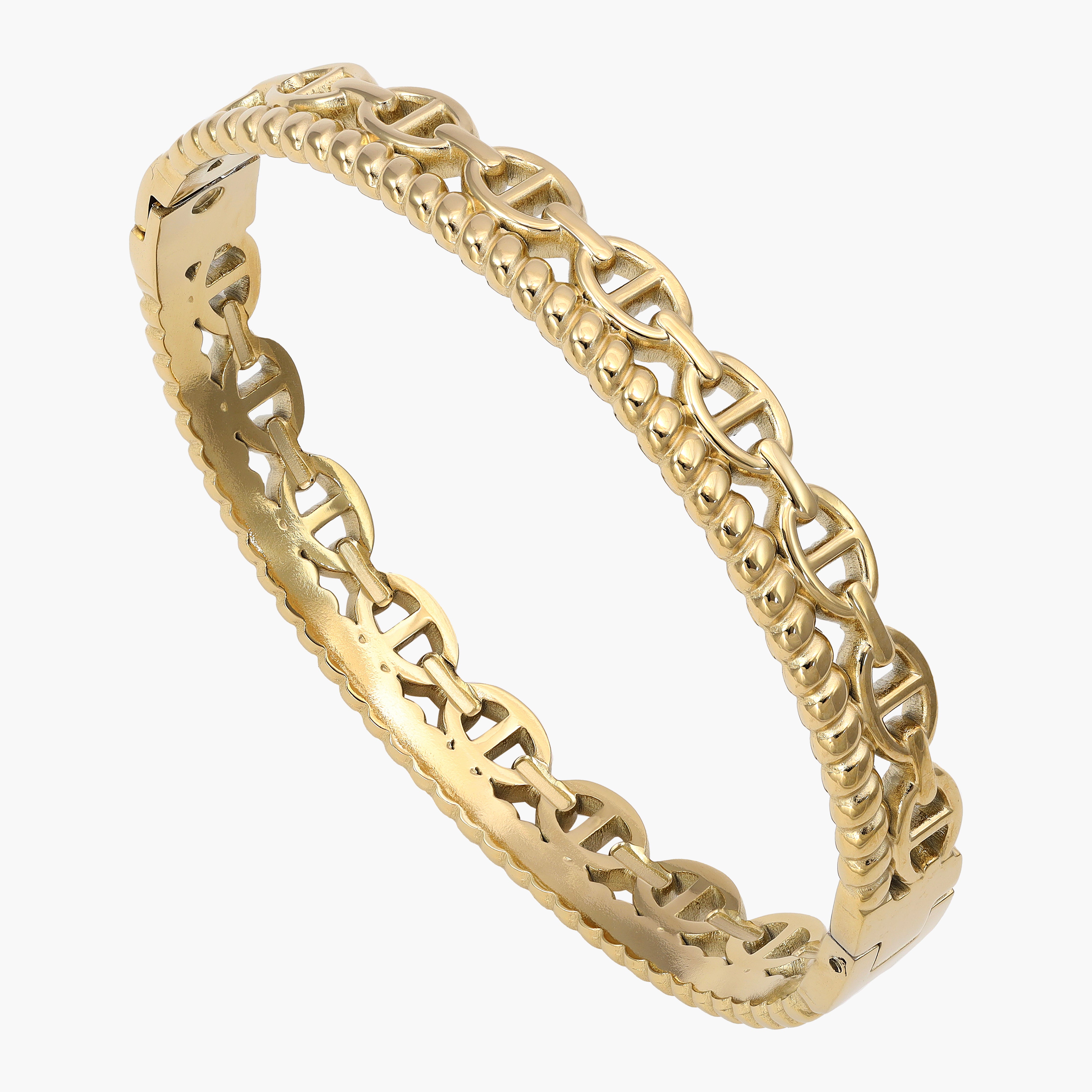 8mm Damen Armreifen Armband aus Edelstahl 18K Vergoldet - Taipan Schmuck