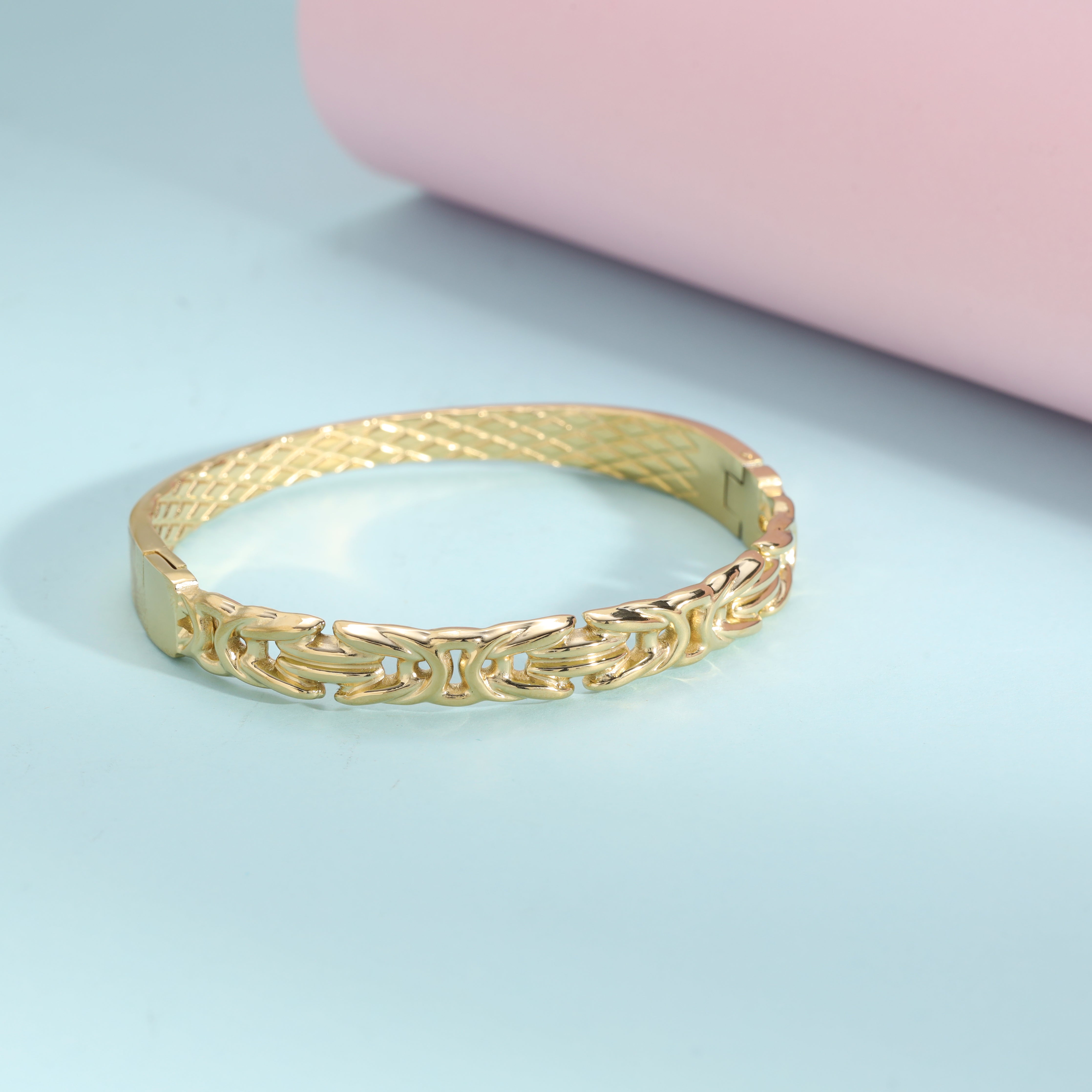 8mm Damen Armreifen Armband aus Edelstahl 18K Vergoldet - Taipan Schmuck