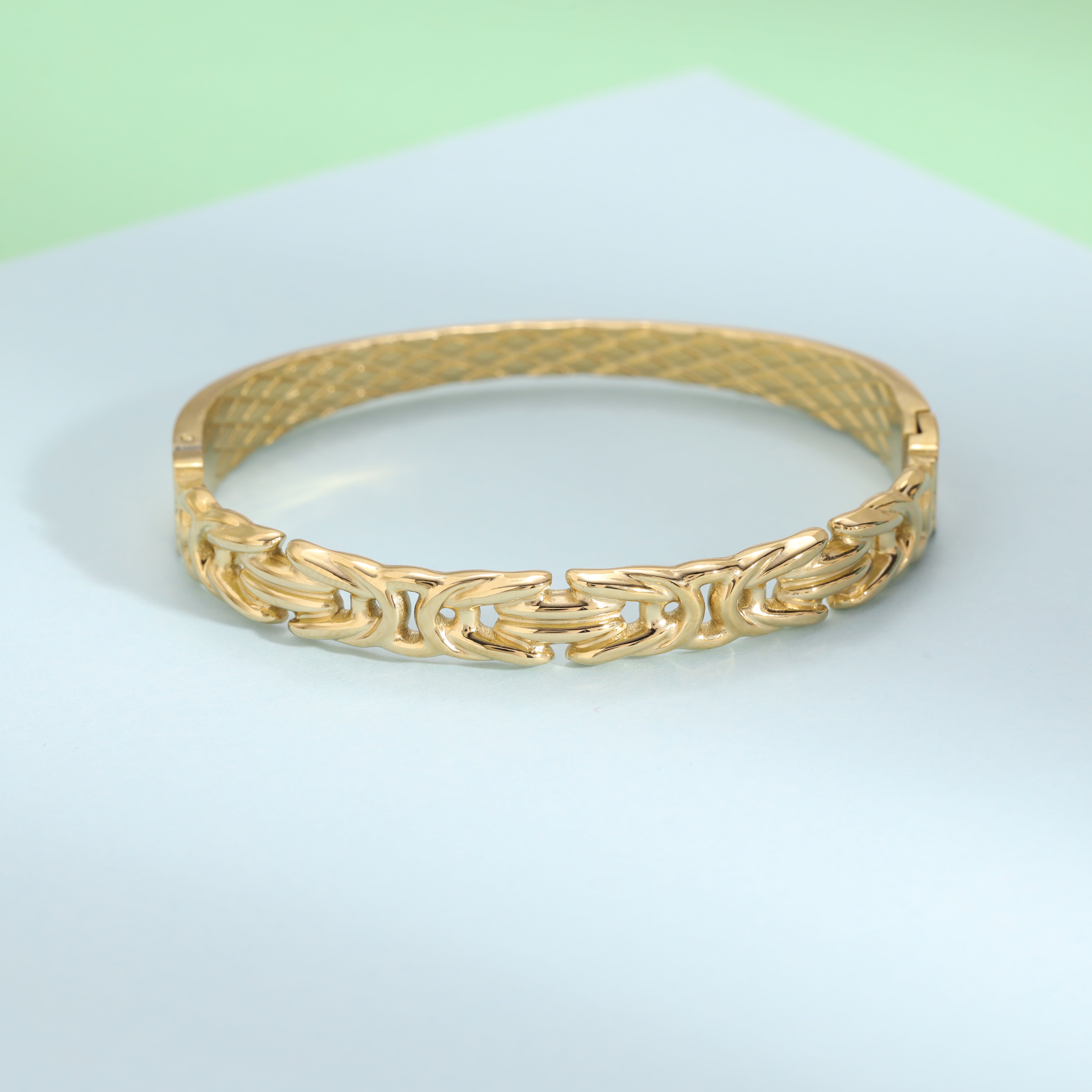 8mm Damen Armreifen Armband aus Edelstahl 18K Vergoldet - Taipan Schmuck