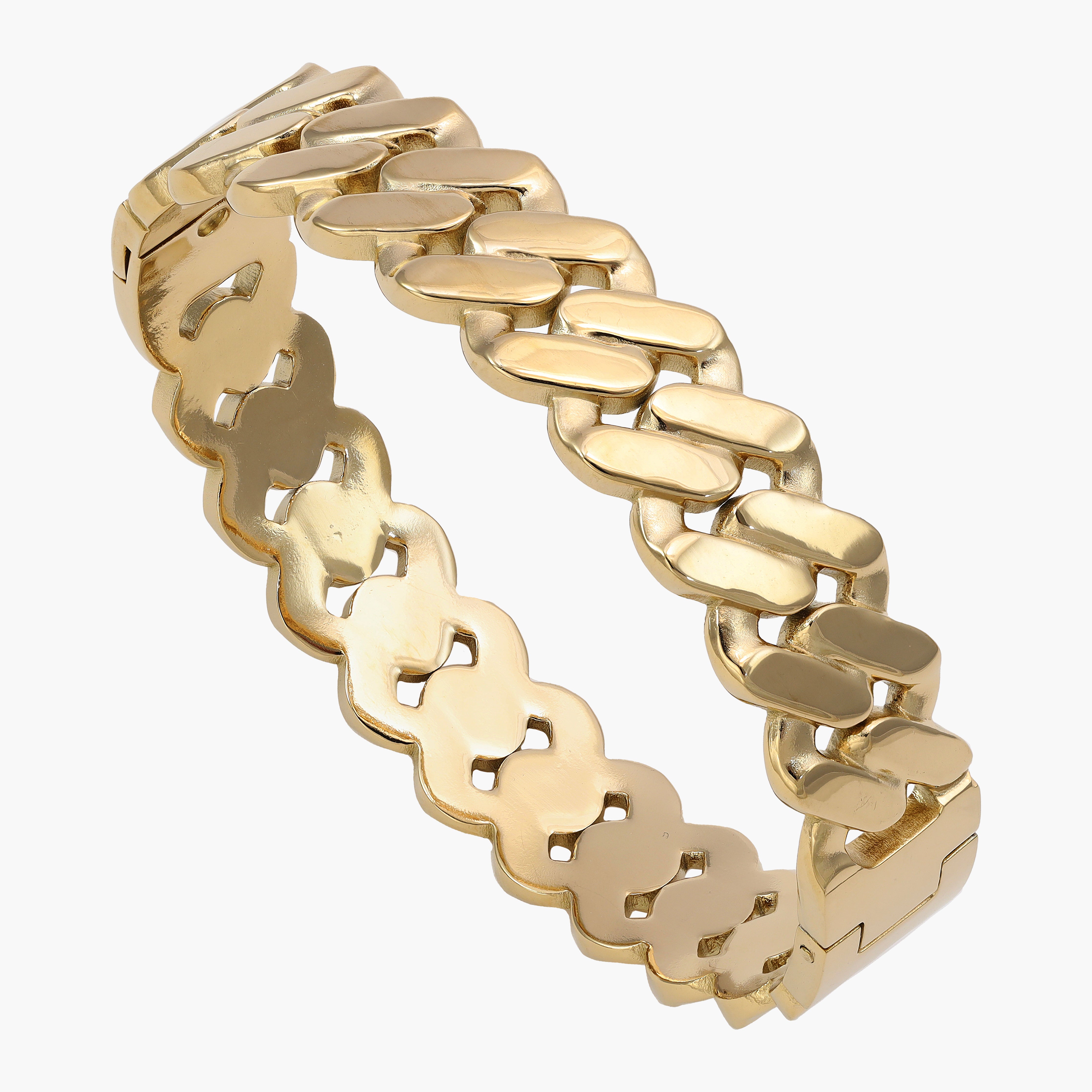 11mm Damen Armreifen Armband aus Edelstahl 18K Vergoldet - Taipan Schmuck