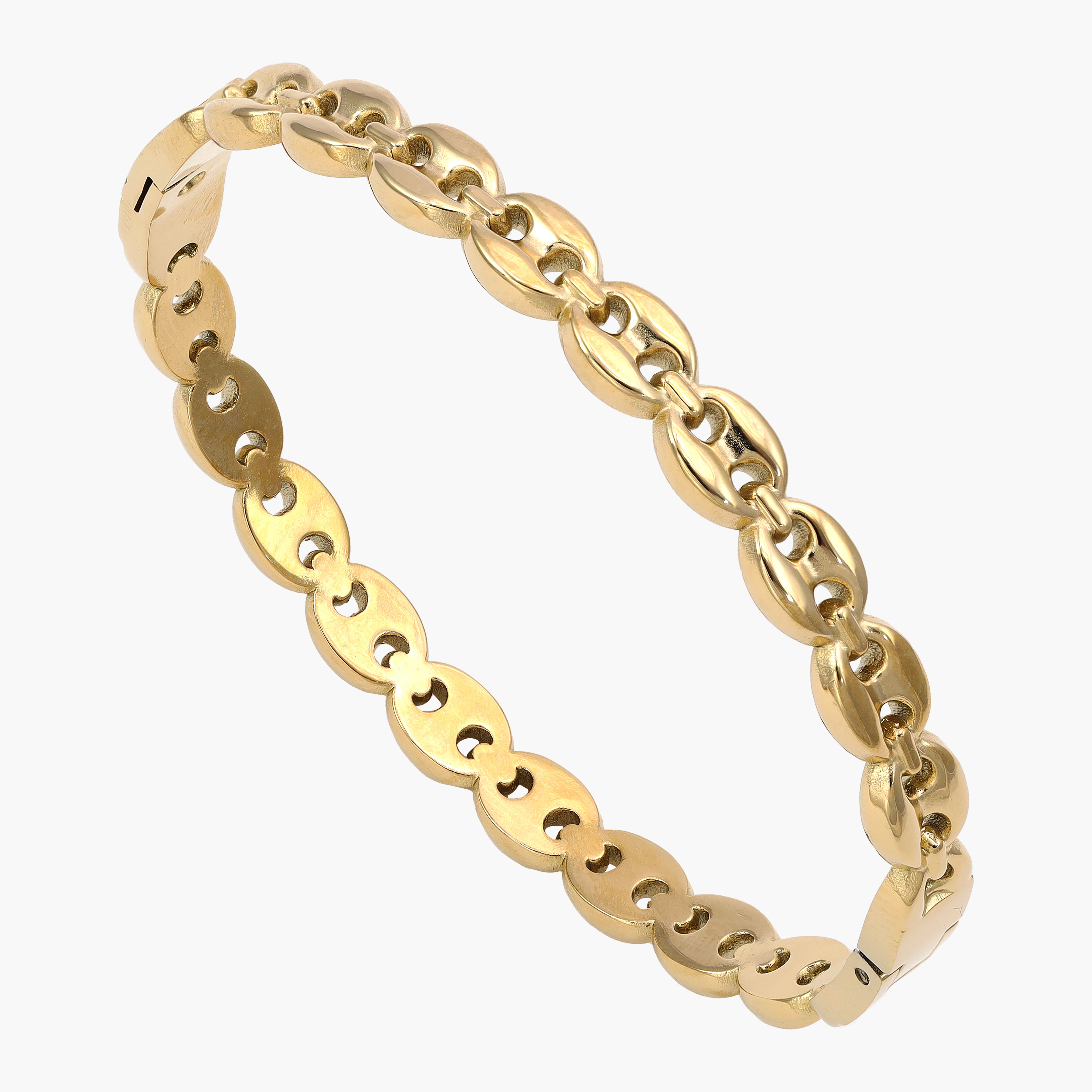 6mm Damen Armreifen Armband aus Edelstahl 18K Vergoldet - Taipan Schmuck