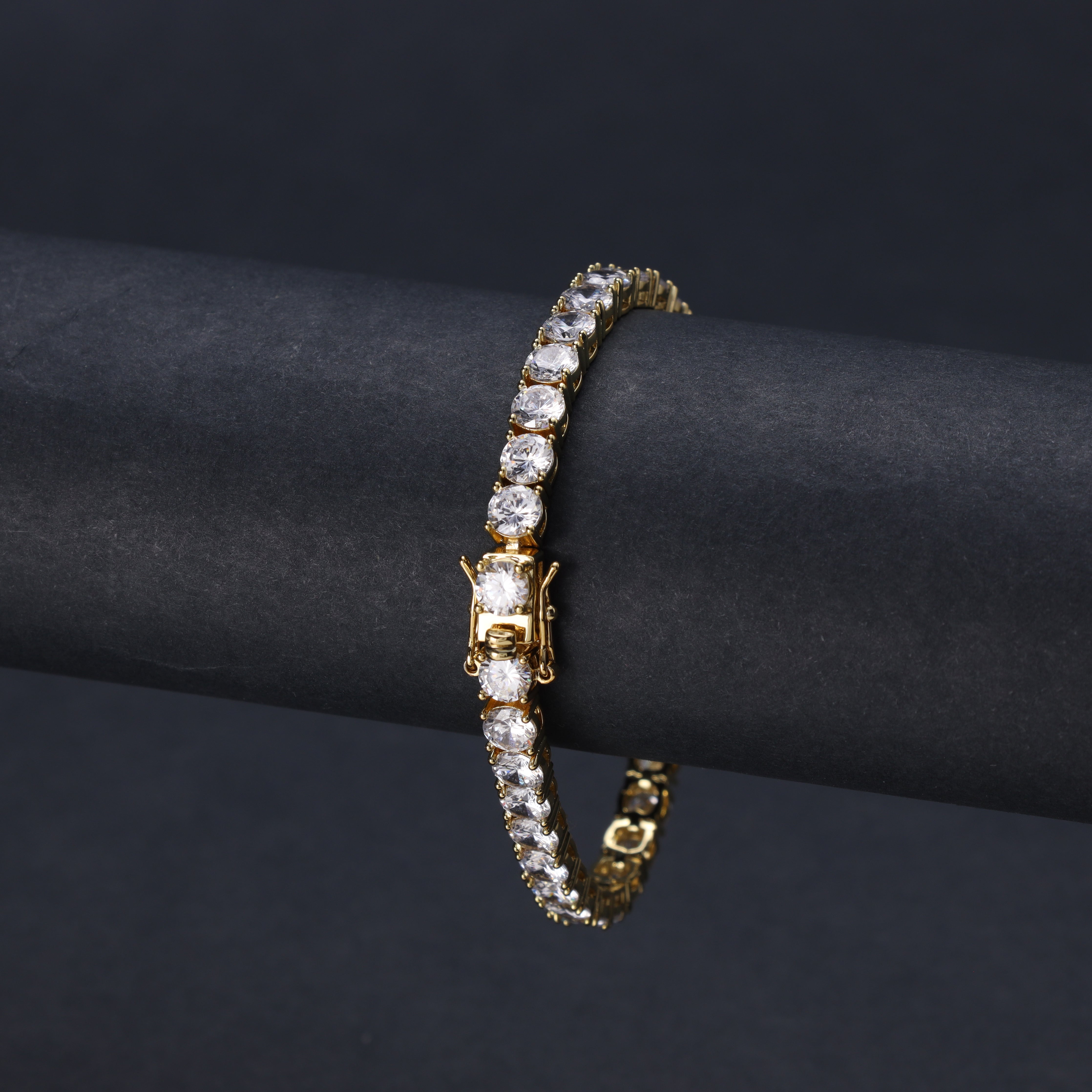 Tennis Chain Armband 5mm aus Edelstahl 18K Vergoldet - Taipan Schmuck