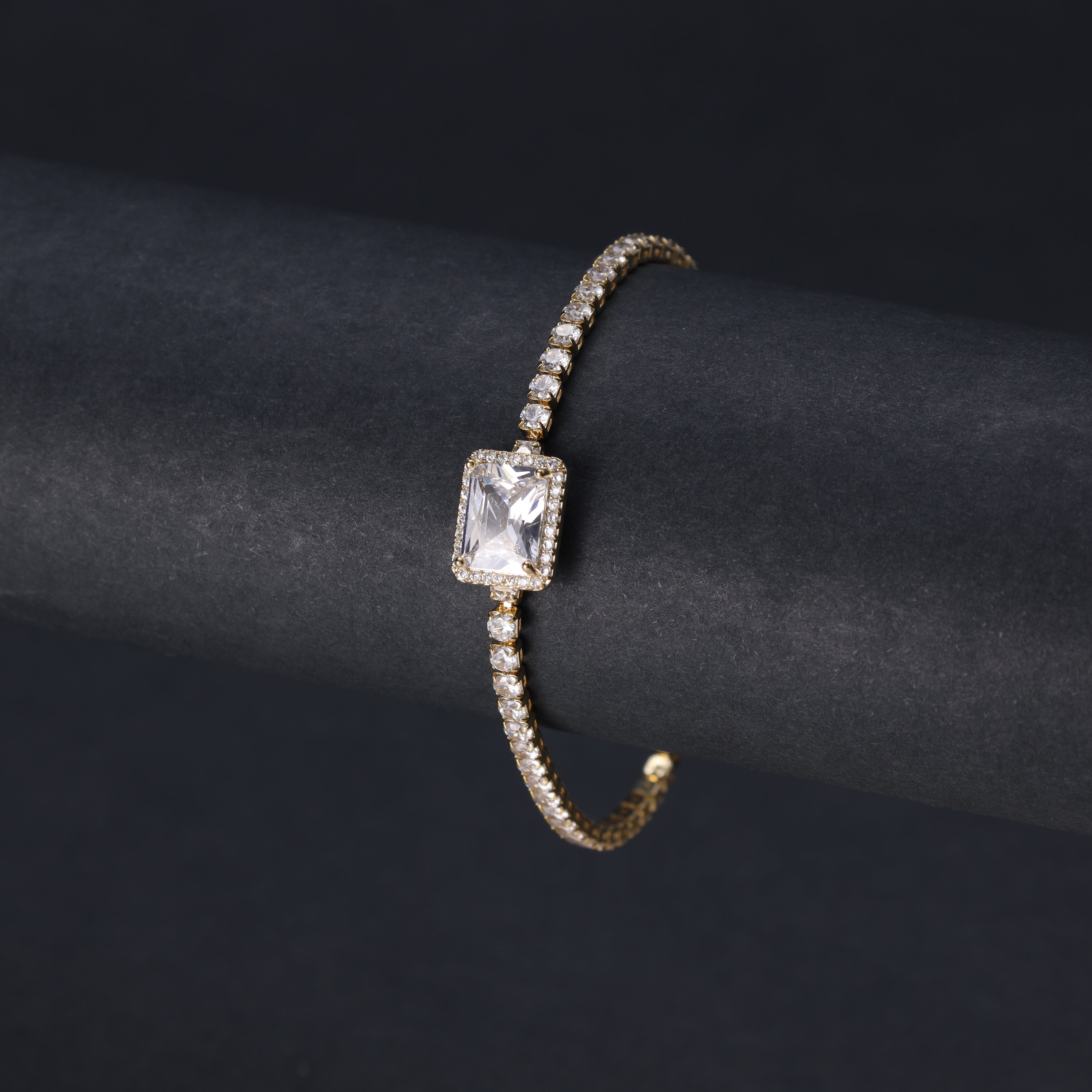 Damen Tennis Chain Armband 2,5mm aus Edelstahl 18K Vergoldet - Taipan Schmuck