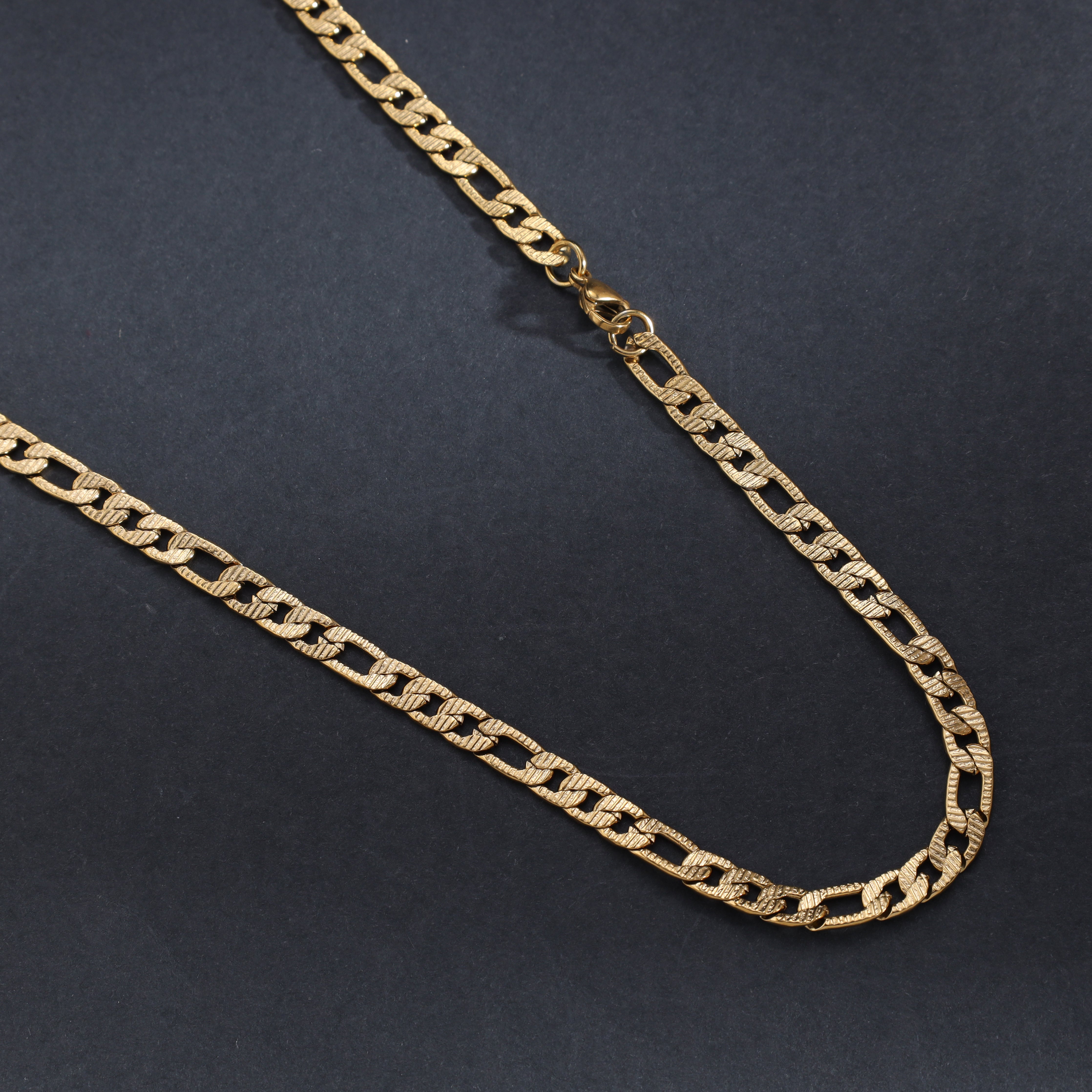 Panzerkette 5mm aus Edelstahl 18K Vergoldet - Taipan Schmuck