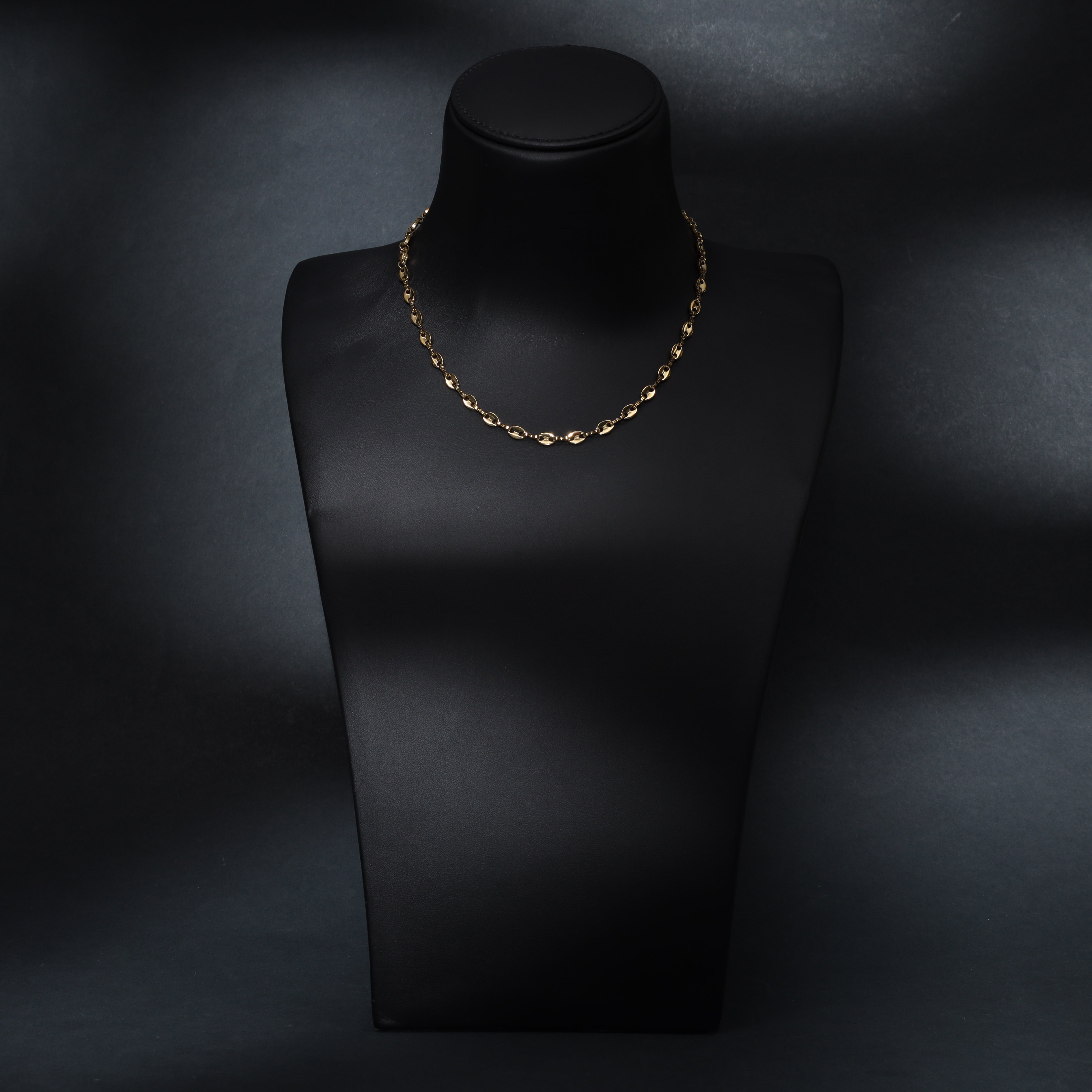 Bohnenkette 5mm aus Edelstahl 18K Vergoldet - Taipan Schmuck