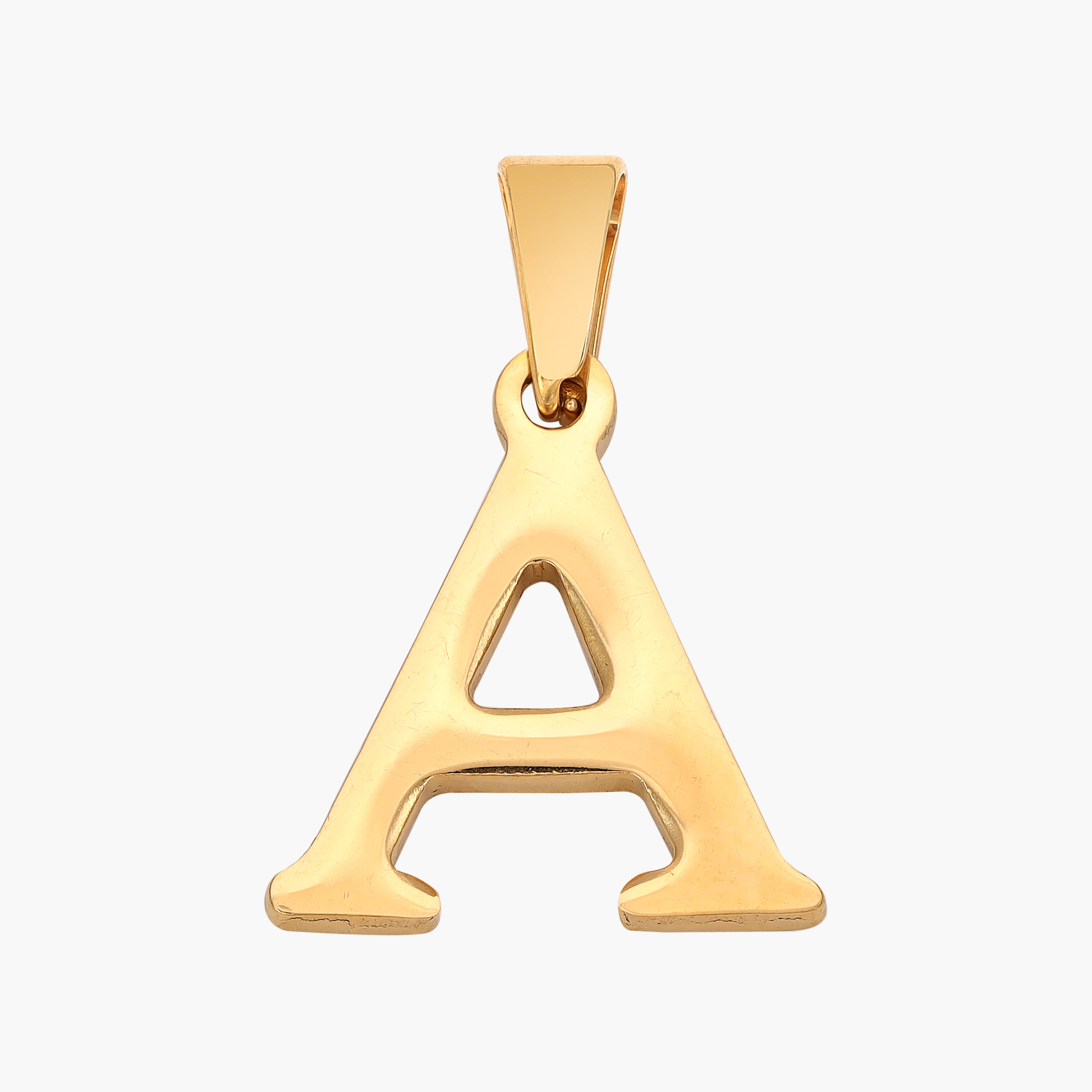 A-Z Alphabet Anhänger aus Edelstahl 18K Vergoldet