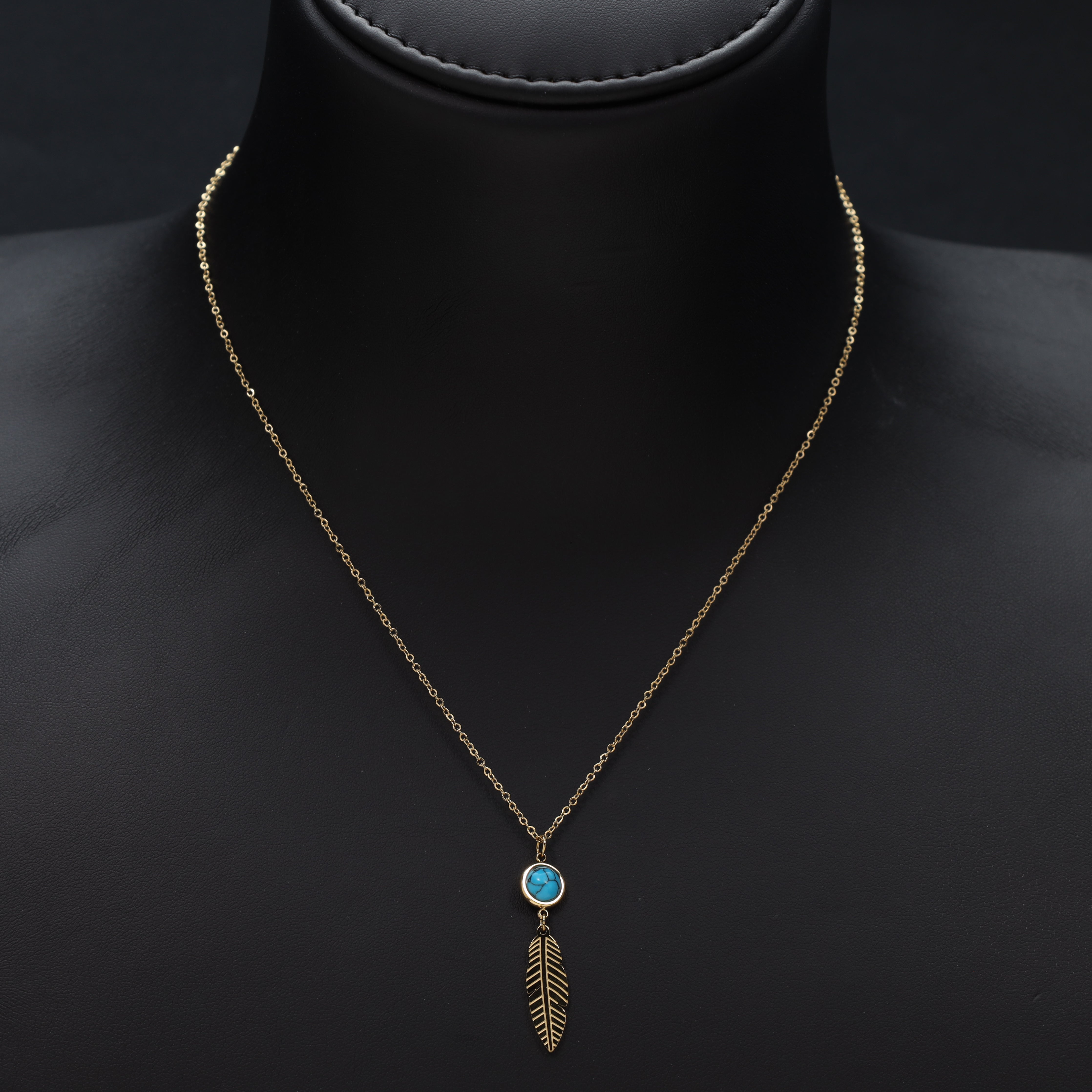 Damen Ankerkette mit hertz 1mm aus Edelstahl 18K Vergoldet - Taipan Schmuck