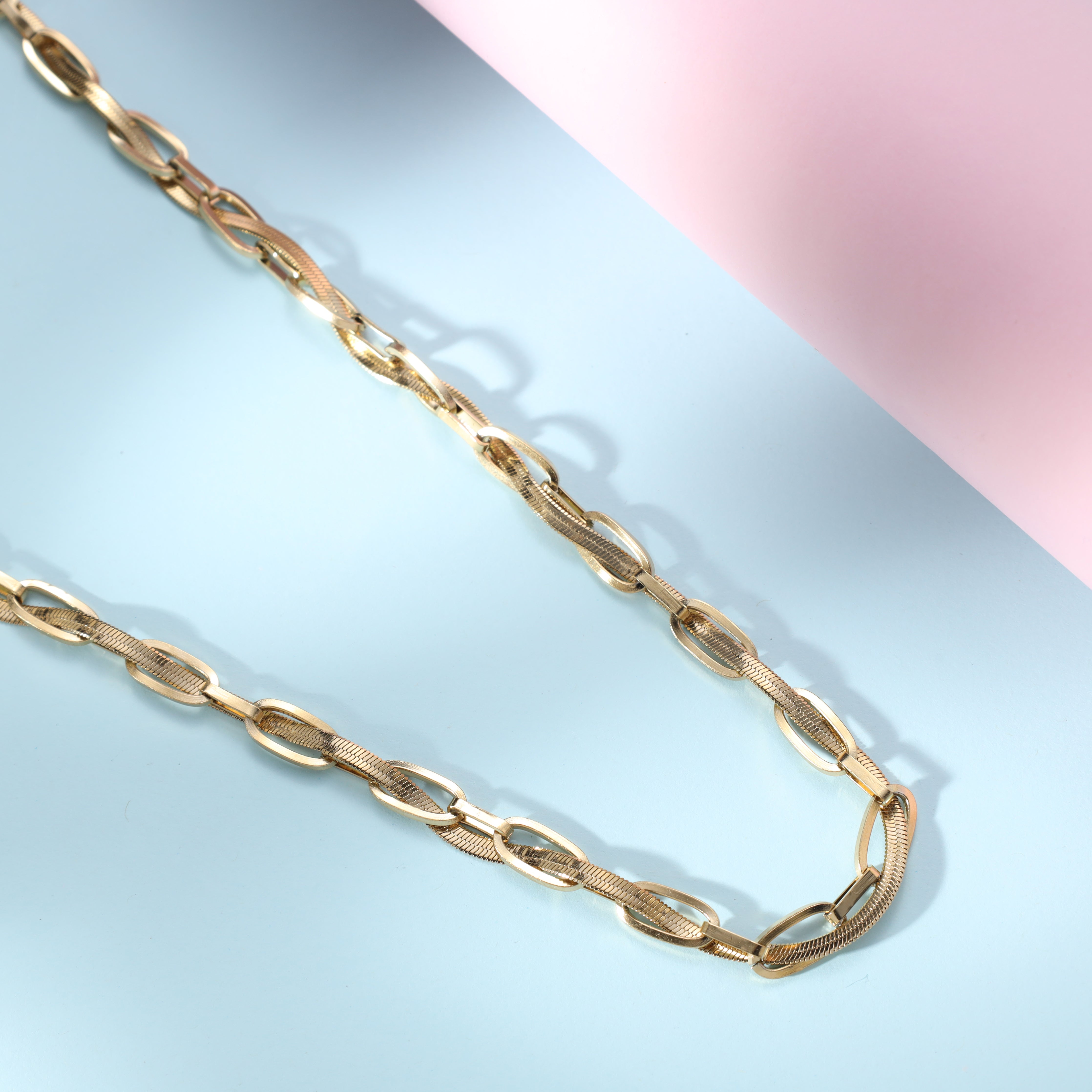 Layering Damenkette aus Edelstahl 18K Vergoldet - Taipan Schmuck