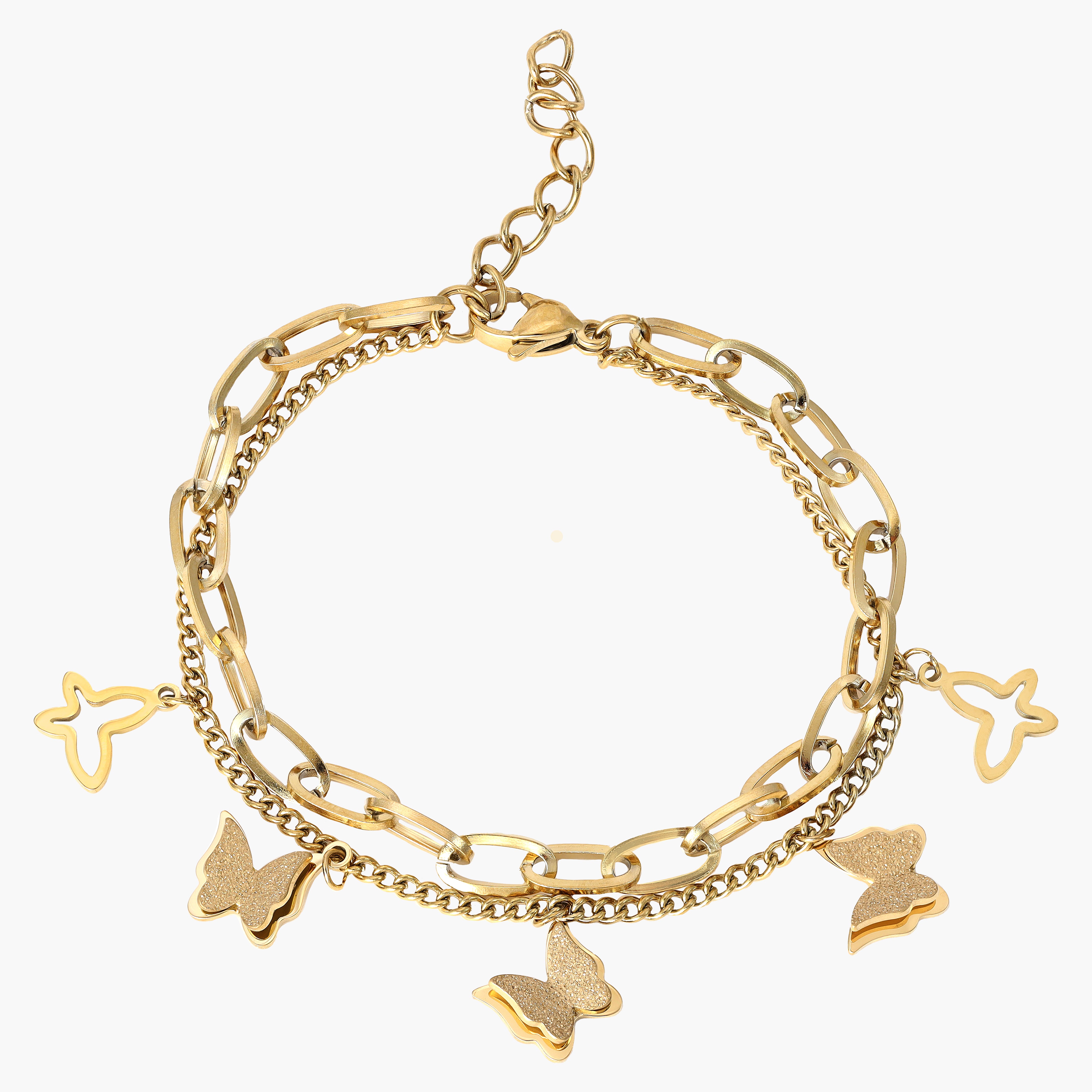 Layering Damen Armband aus Edelstahl 18K Vergoldet - Taipan Schmuck