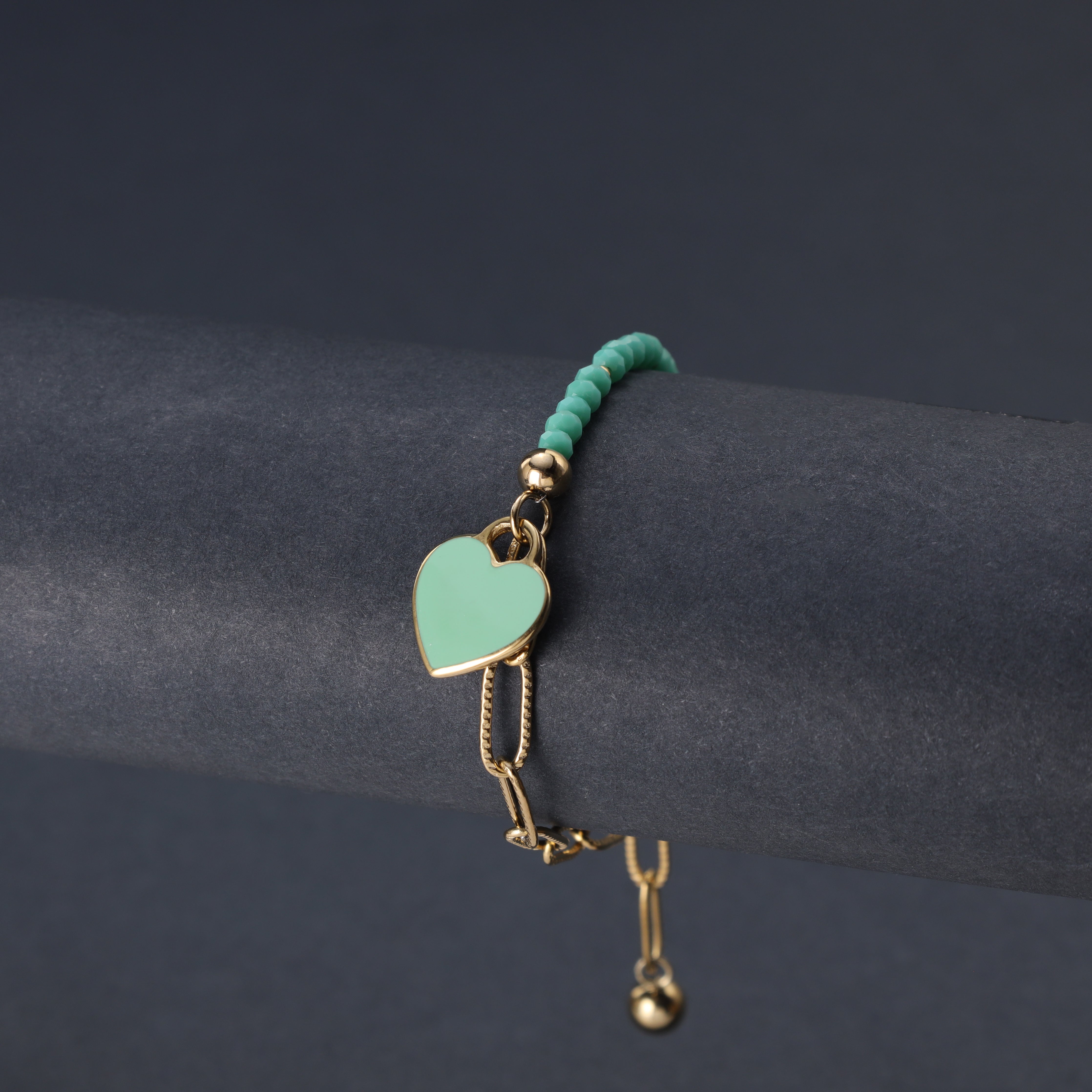 Damen Armband mit Herz aus Edelstahl 18K Vergoldet - Taipan Schmuck