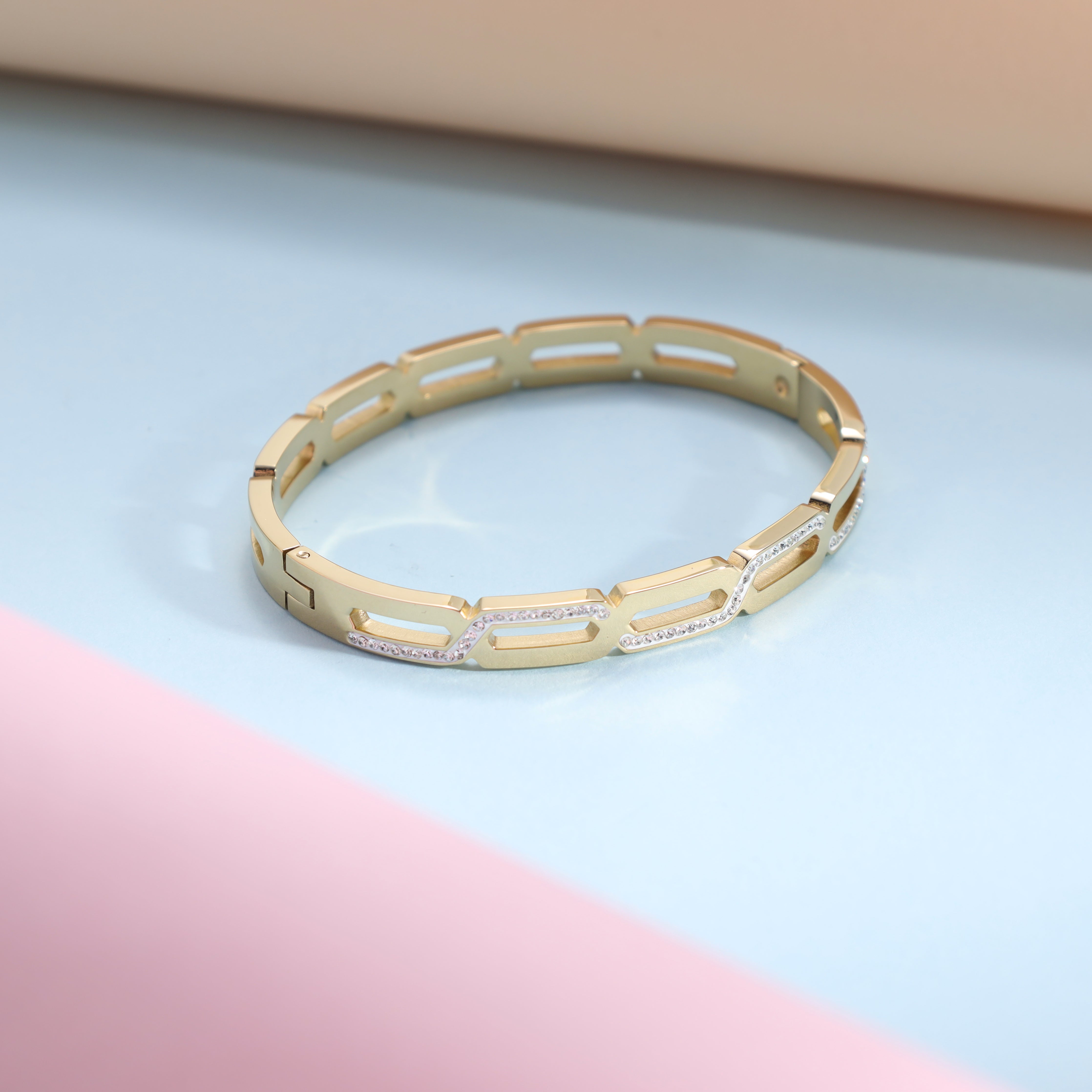 Armreifen armband aus Edelstahl 18K Vergoldet - Taipan Schmuck