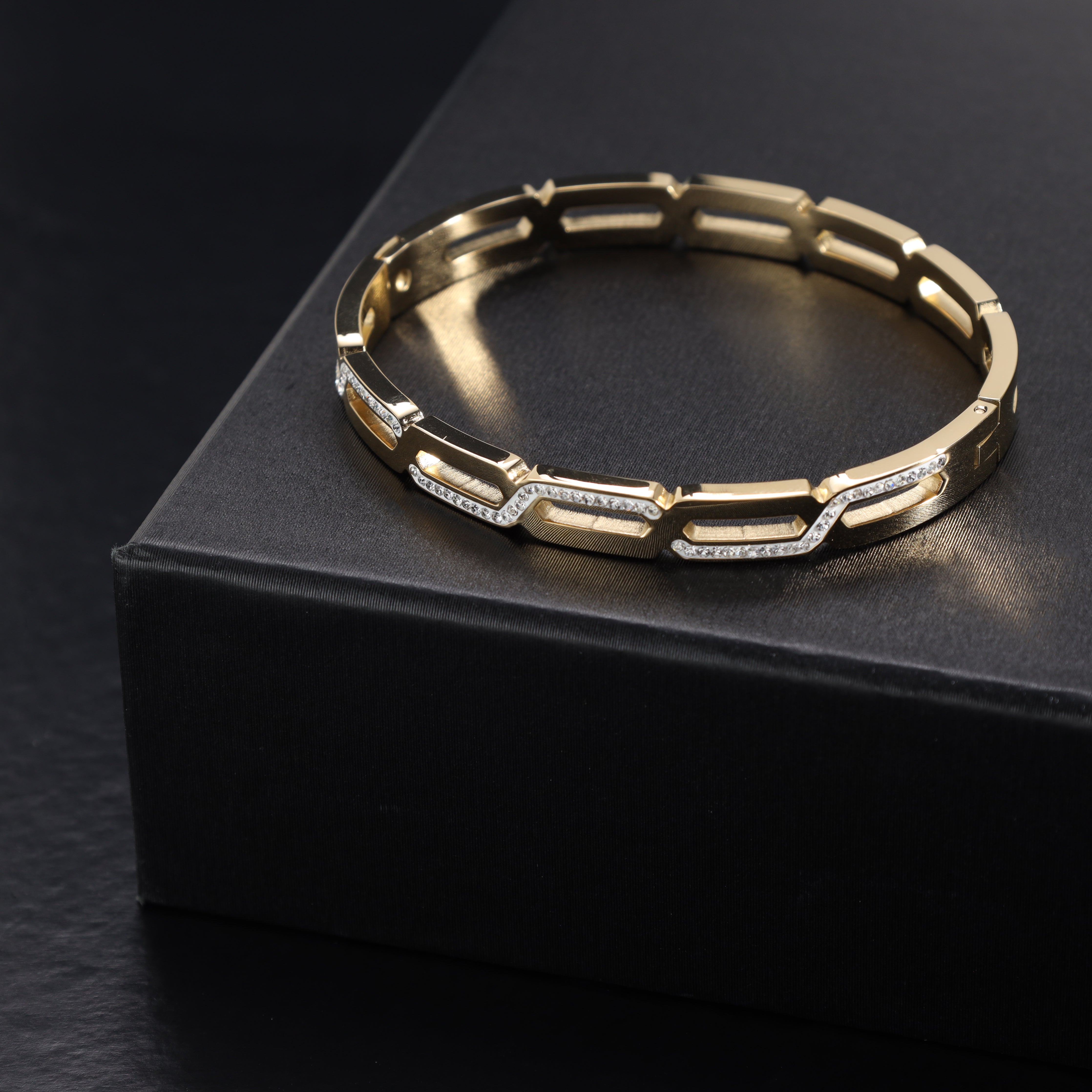 Armreifen armband aus Edelstahl 18K Vergoldet - Taipan Schmuck