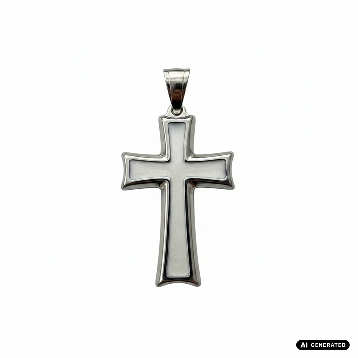 Kreuz Anhänger aus Edelstahl