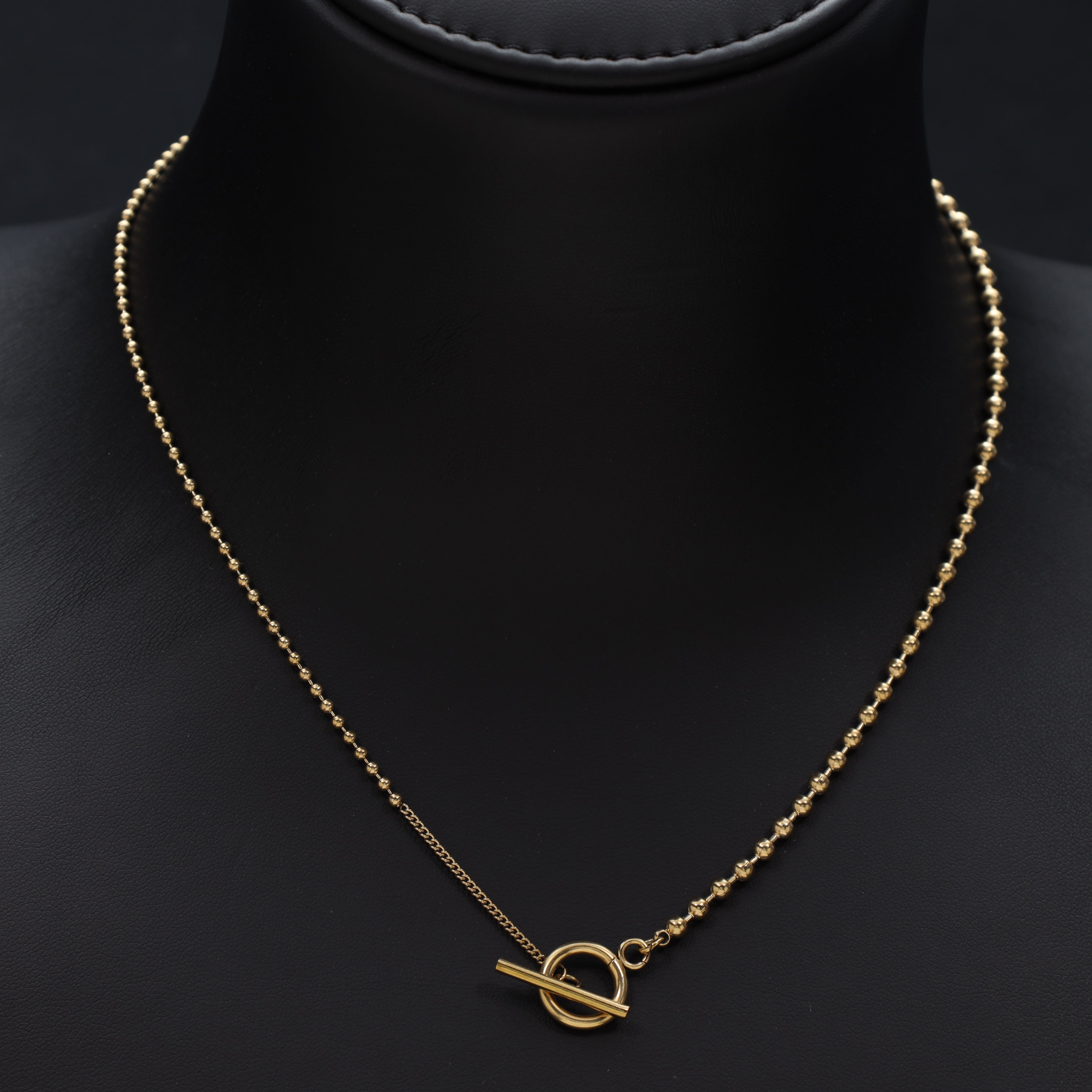 Damen Ankerkette mit hertz 3mm aus Edelstahl 18K Vergoldet - Taipan Schmuck