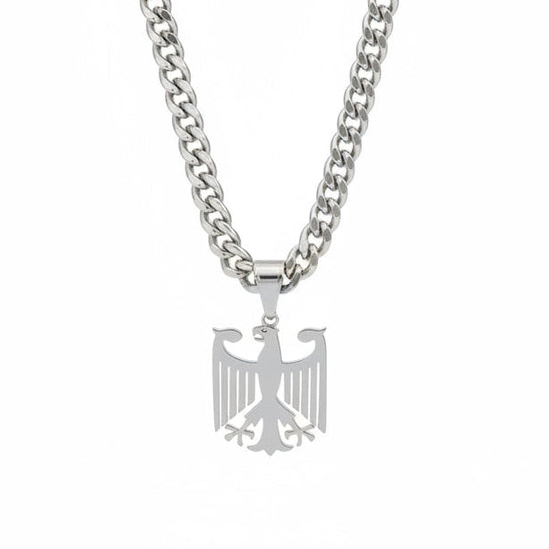 Set - Deutscher Adler + 8mm Miami Cuban Link aus Edelstahl