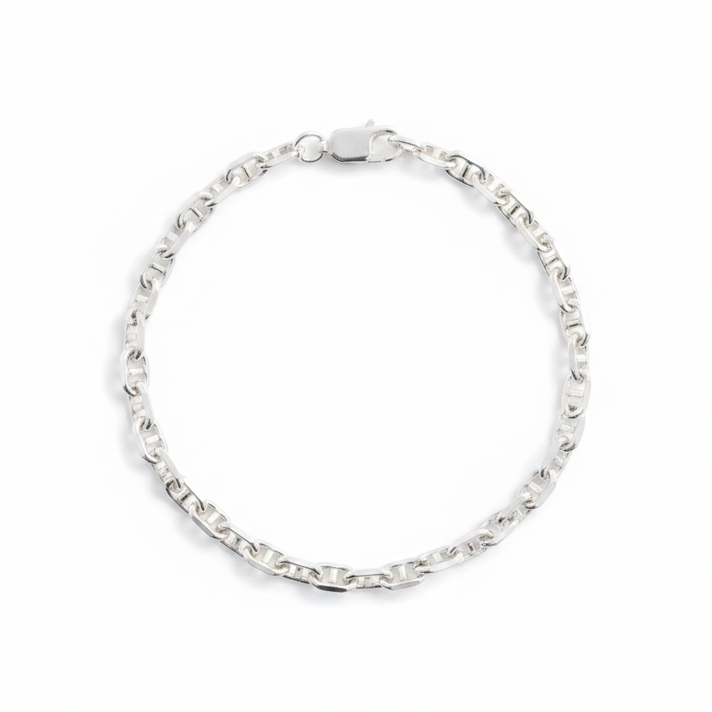 Ankerarmband – Draufsicht Weiß