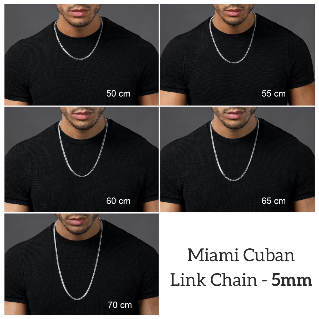 Set - Cuban Link 5mm - Halskette + Armband aus 925 Silber - 20% sparen - Taipan Schmuck