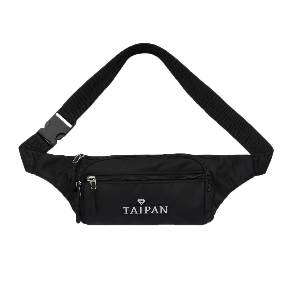 Bauchtasche medium in schwarz mit 4 Fächern crossbody bag Umhängetasche