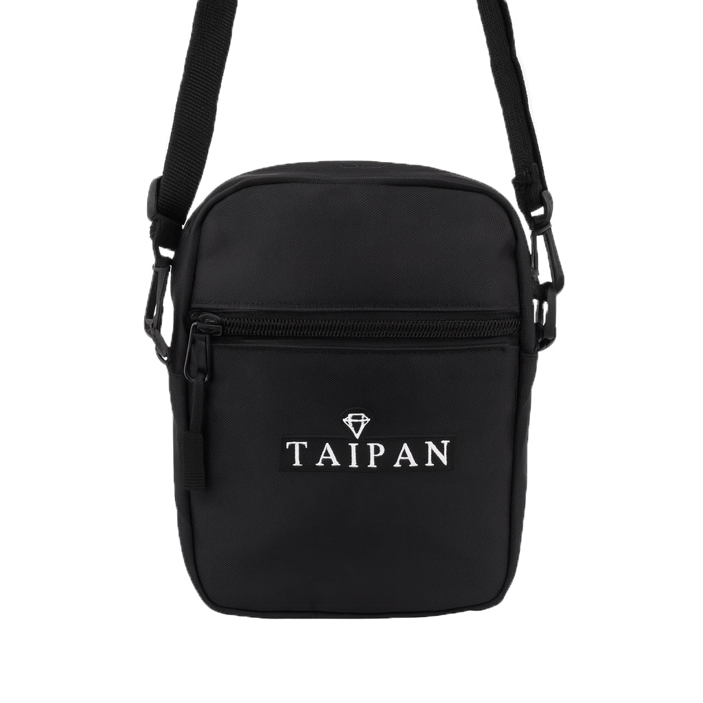 Umhängetasche klein in schwarz 2 Fächer crossbody bag Gürteltasche