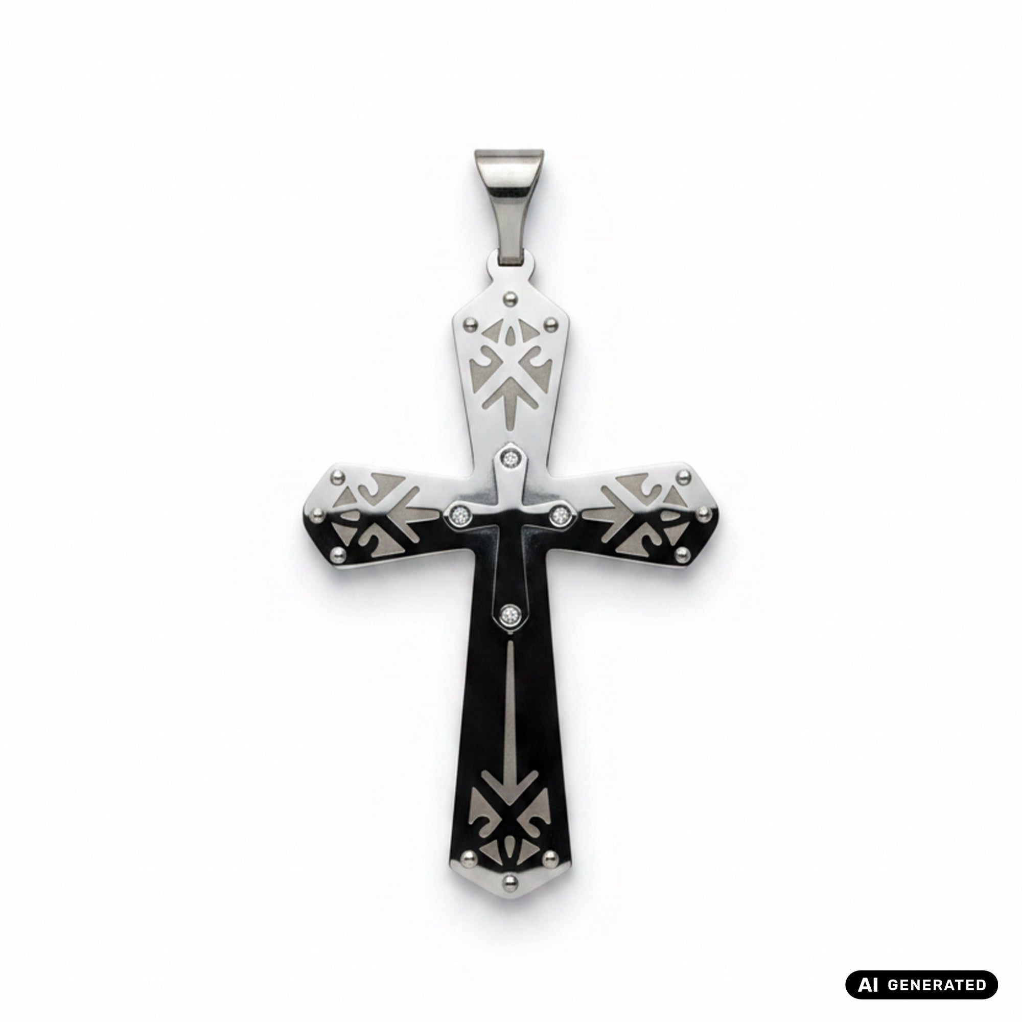 Kreuz Anhänger aus Edelstahl