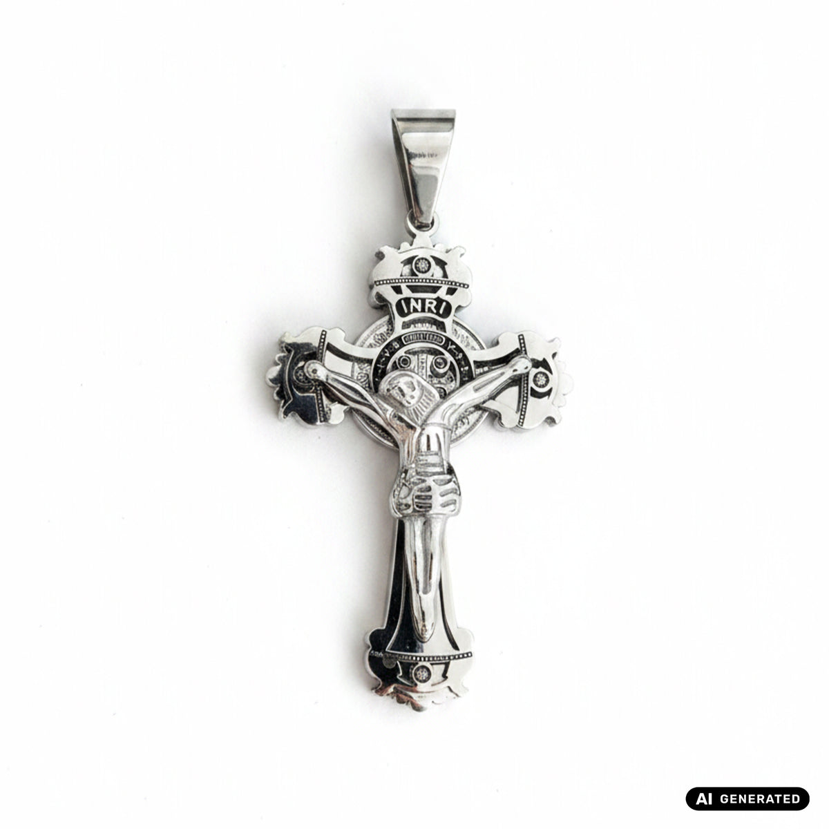 Kreuz Anhänger aus Edelstahl