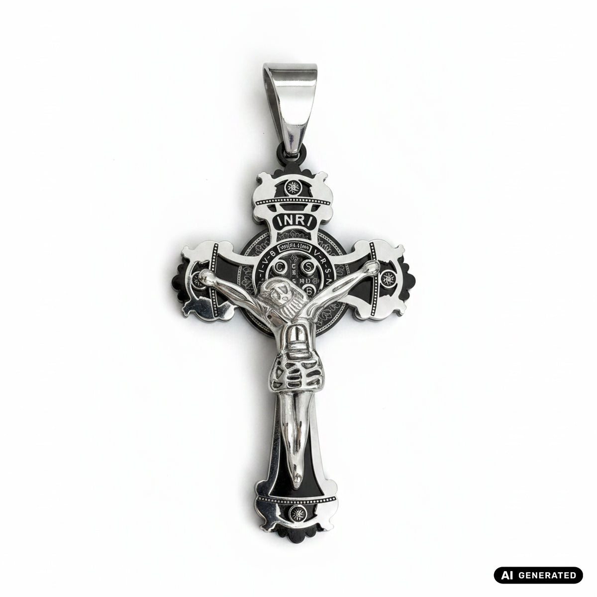Kreuz Anhänger aus Edelstahl