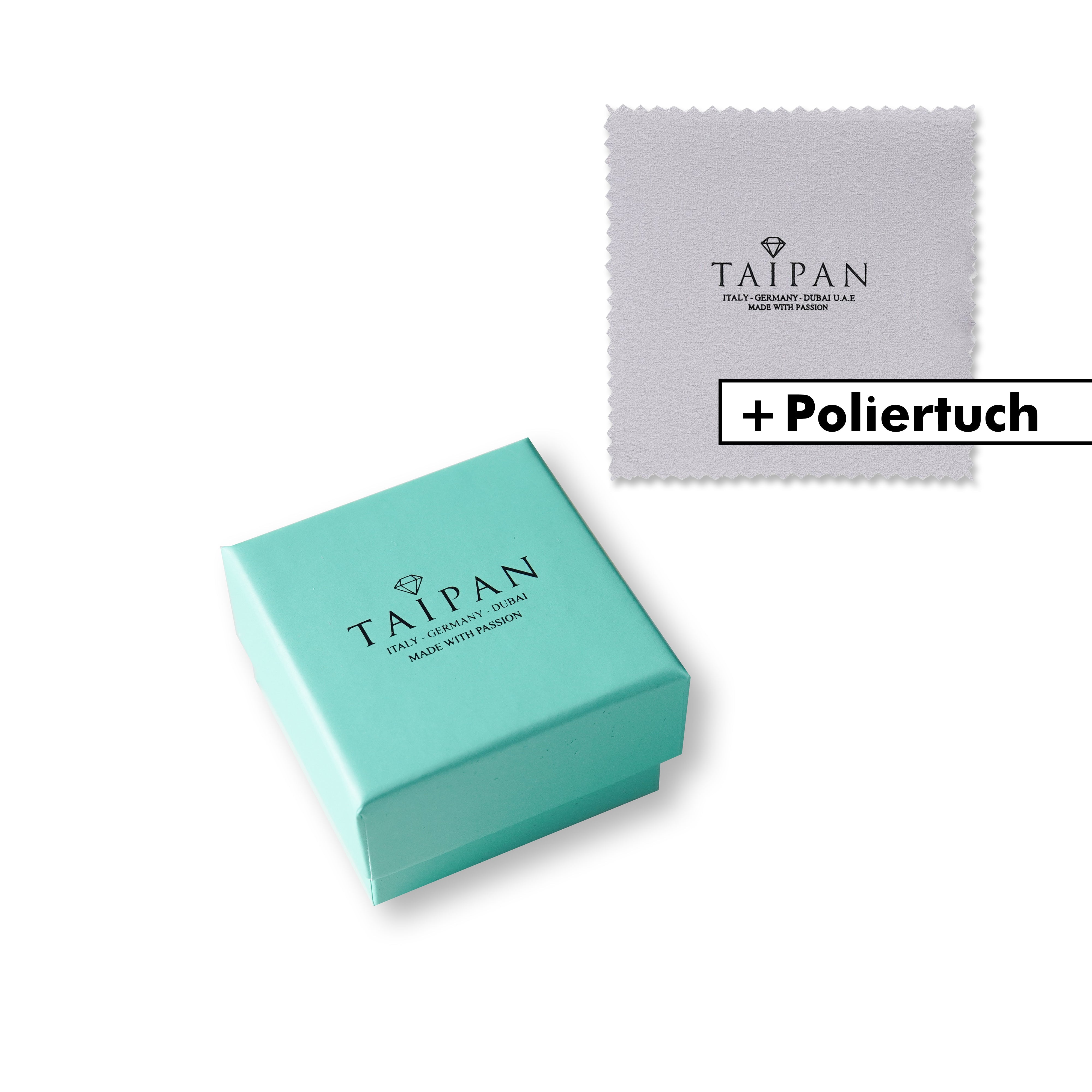 🎁 Ringschachtel / Geschenkbox + Putztuch Türkis (100% off)