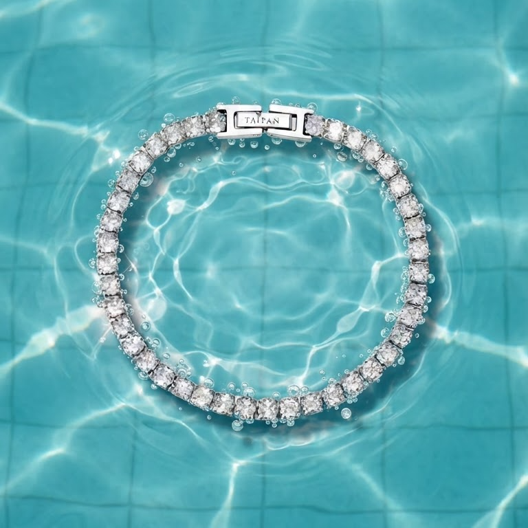 Tennis Chain Armband 4mm breit aus Edelstahl VVS