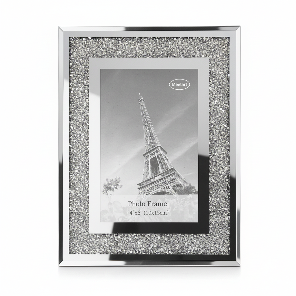 Professional studio product photo of picture frame in portrait orientation