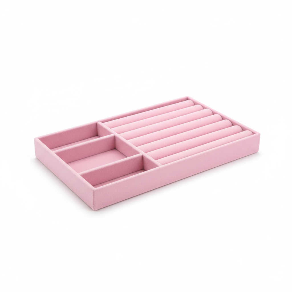 Rosa Schmuckorganizer - Professionelles Produktbild