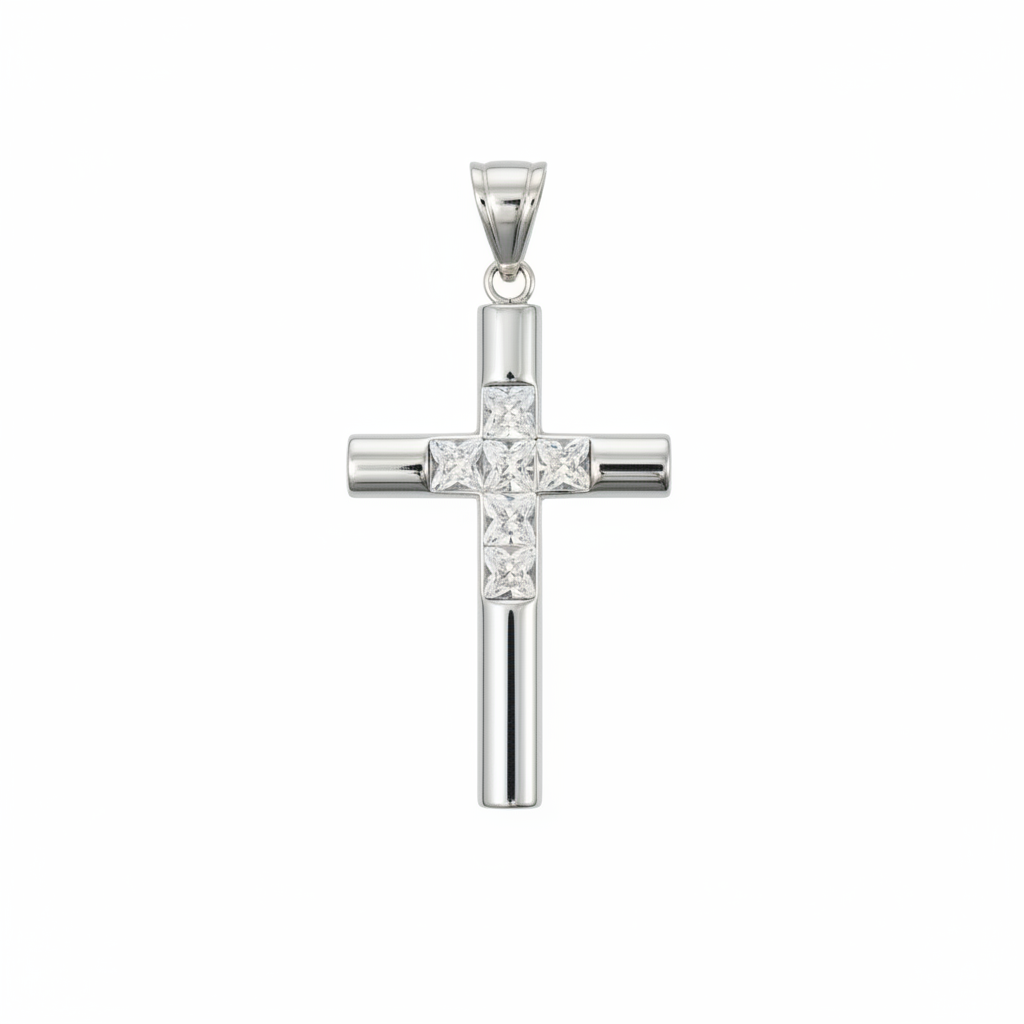 Silber Kreuz Anhänger Studiofoto DSC08483