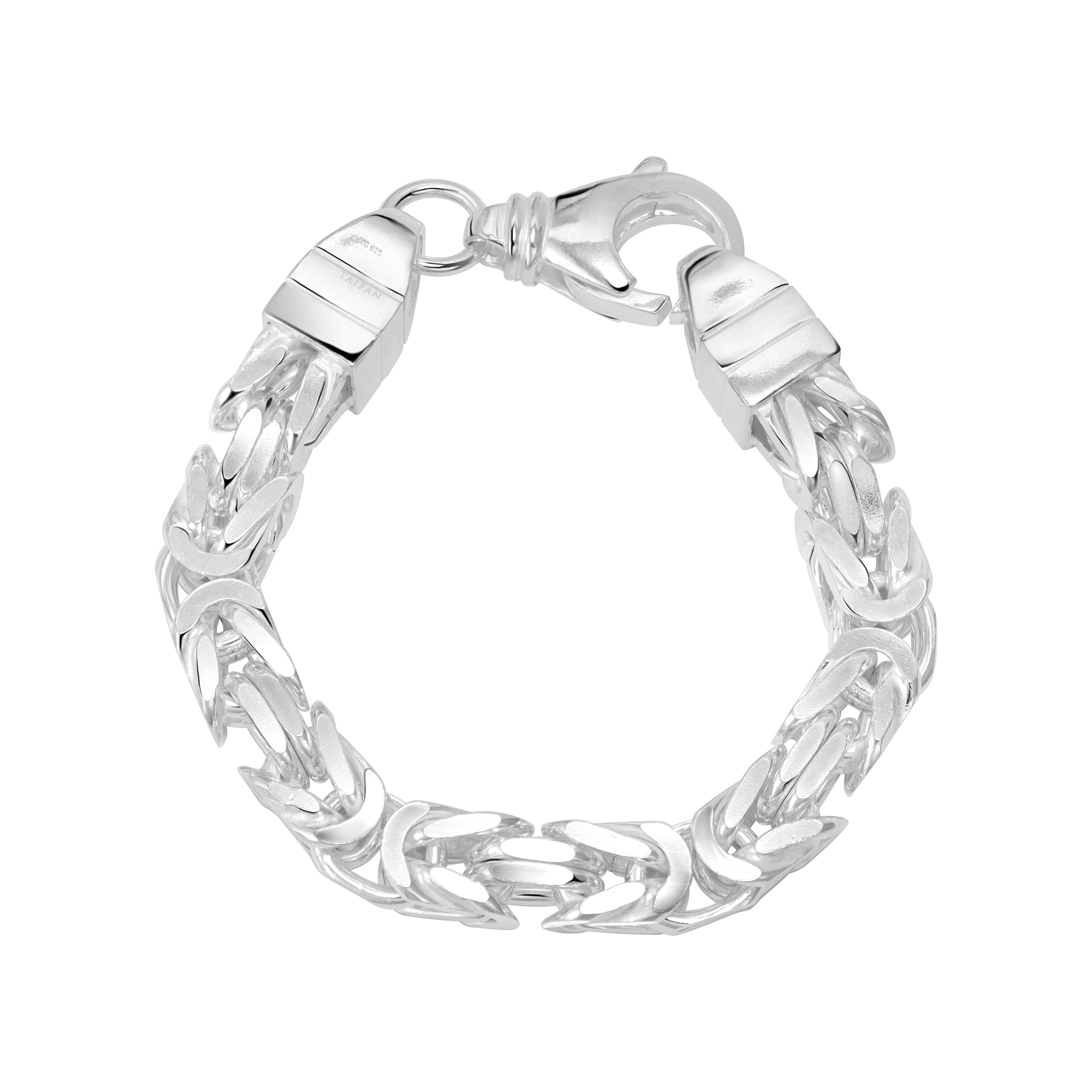 Königskette Armband Königsarmband 10mm breit 23cm lang aus 925 Sterling Silber (B328) - Taipan Schmuck