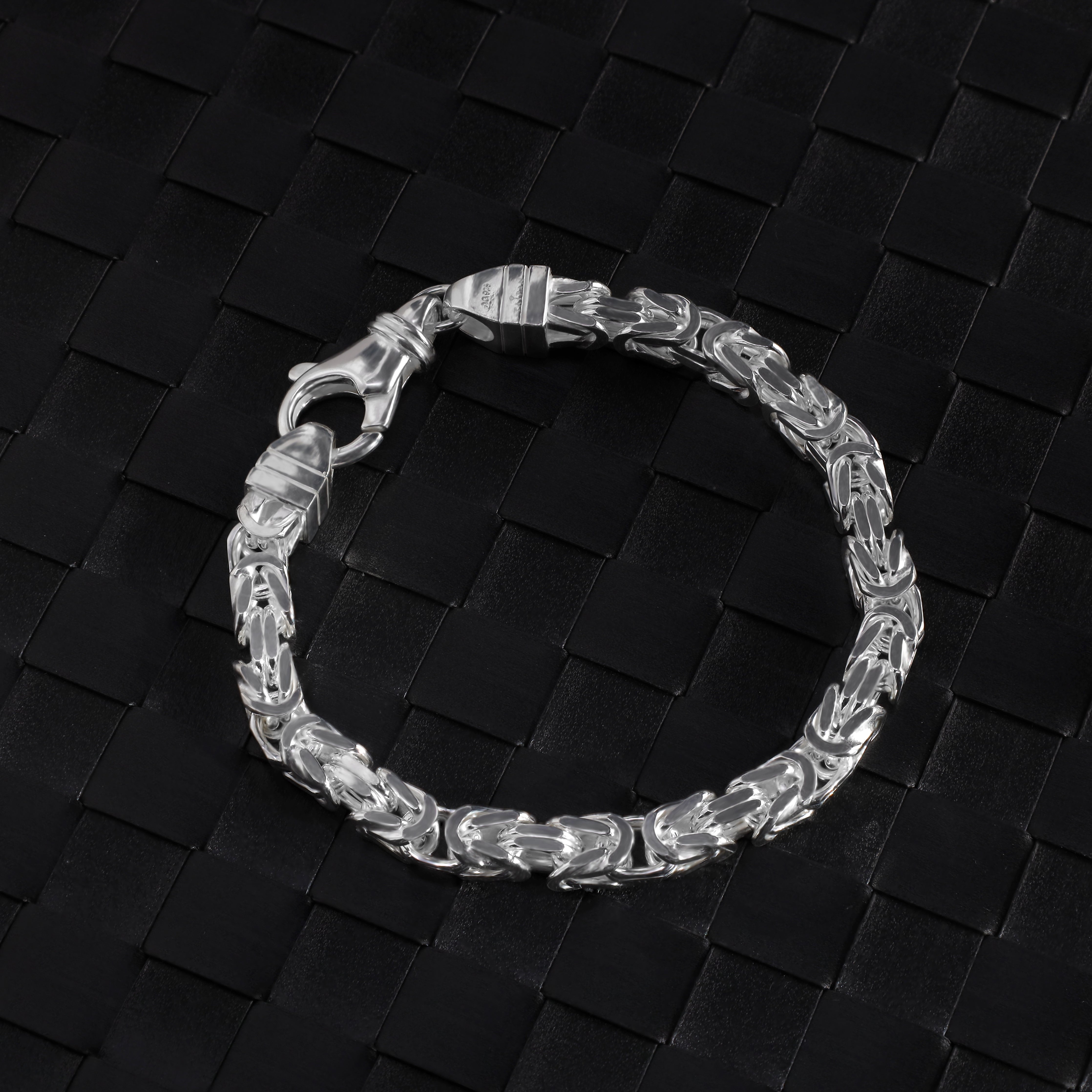 Königskette Armband Königsarmband 6mm breit 21cm lang aus 925 Sterling Silber (B278) - Taipan Schmuck