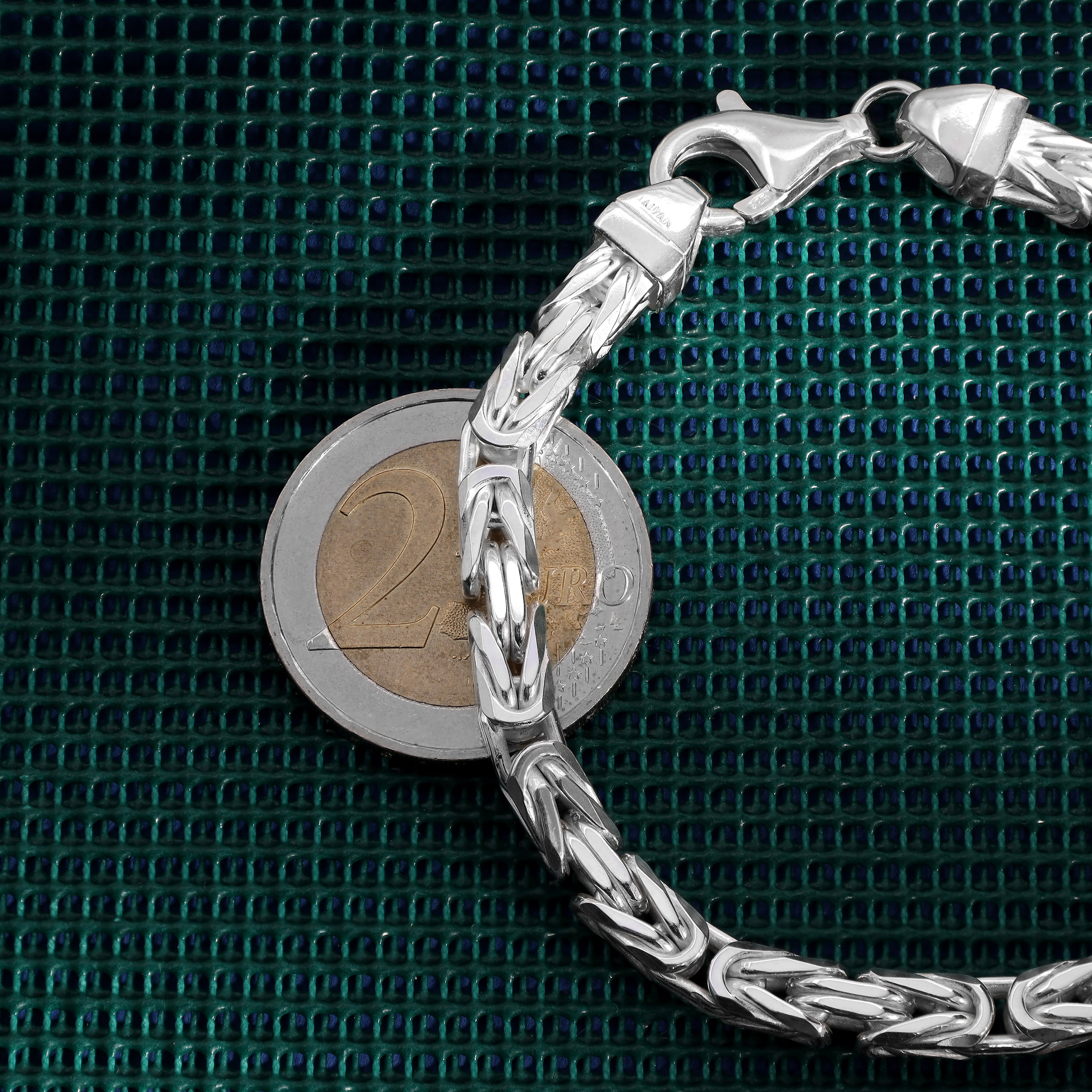 Königskette Armband Königsarmband 5mm breit 20cm lang aus 925 Sterling Silber (B366) - Taipan Schmuck