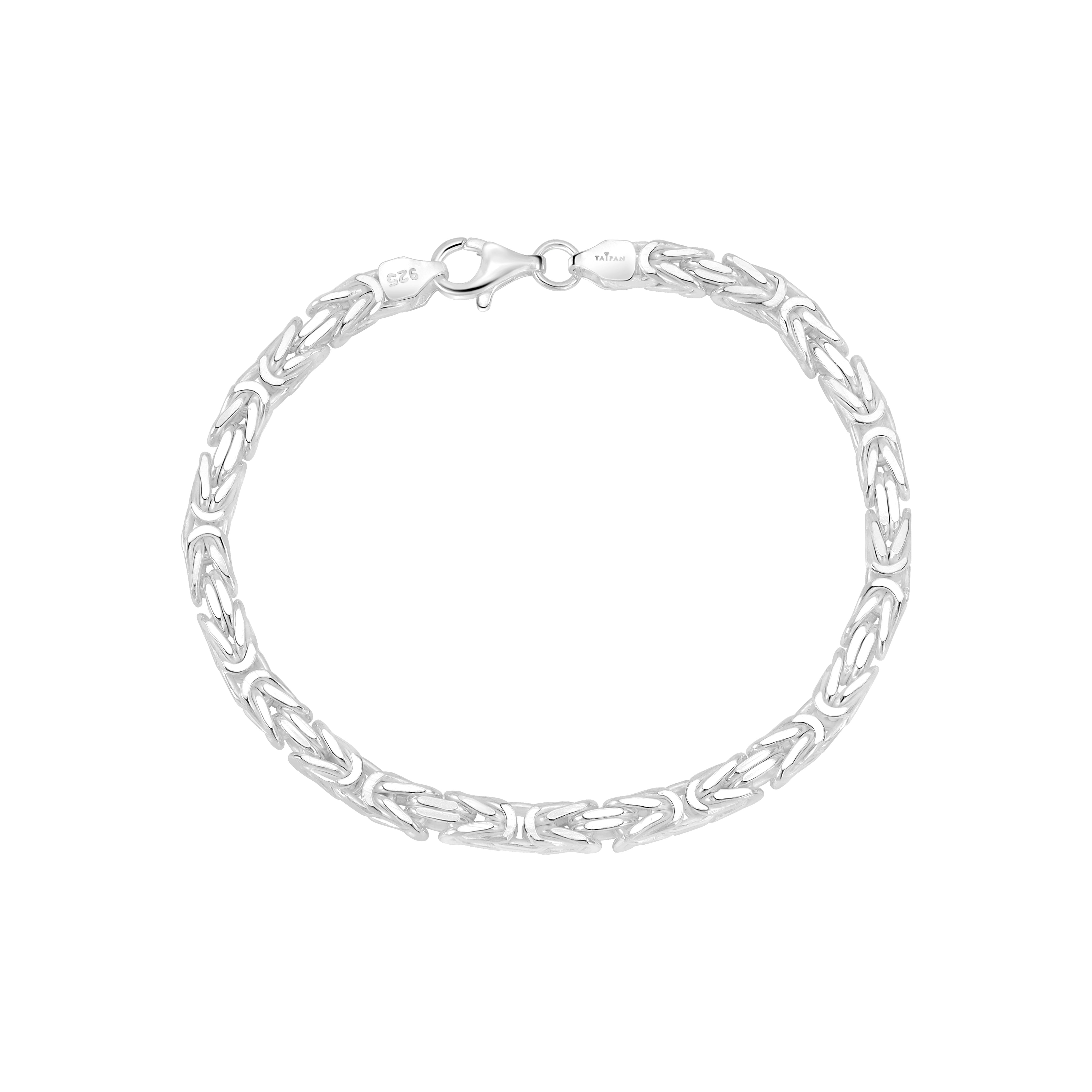 Königskette Armband Königsarmband 5mm breit 20cm lang aus 925 Sterling Silber (B380) - Taipan Schmuck